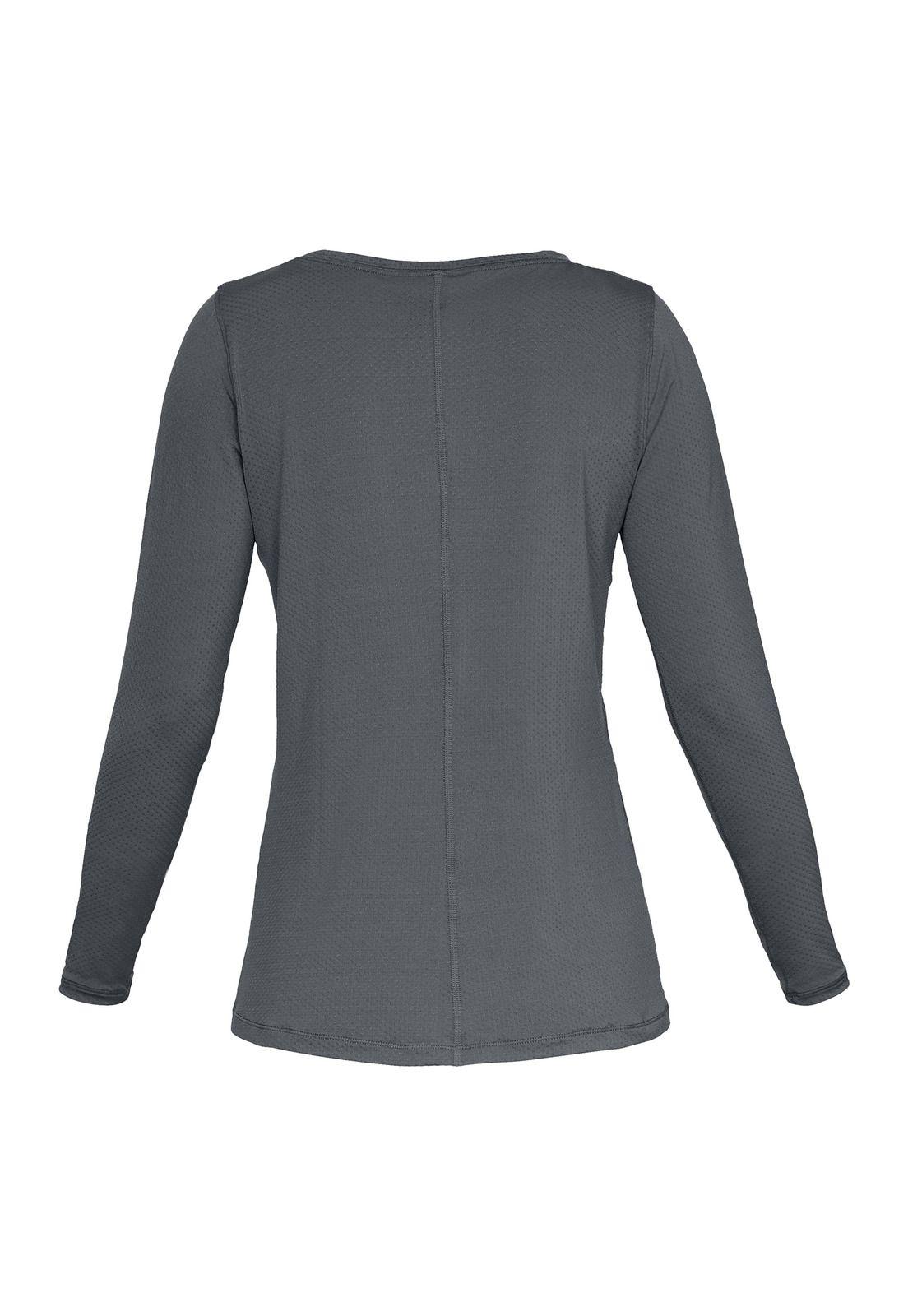 Polera M/L Mujer UA Hg Armour Long Sl Gris-1