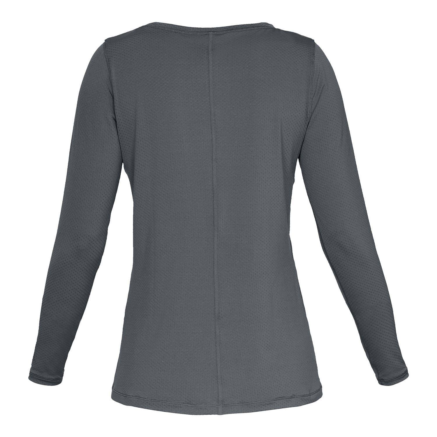 Polera M/L Mujer UA Hg Armour Long Sl Gris-1
