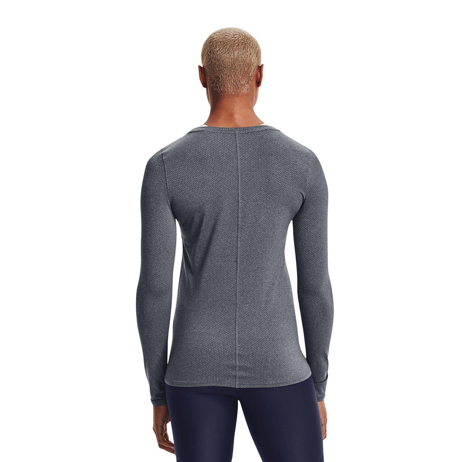 Polera M/L Mujer UA Hg Armour Long Sl Gris-5