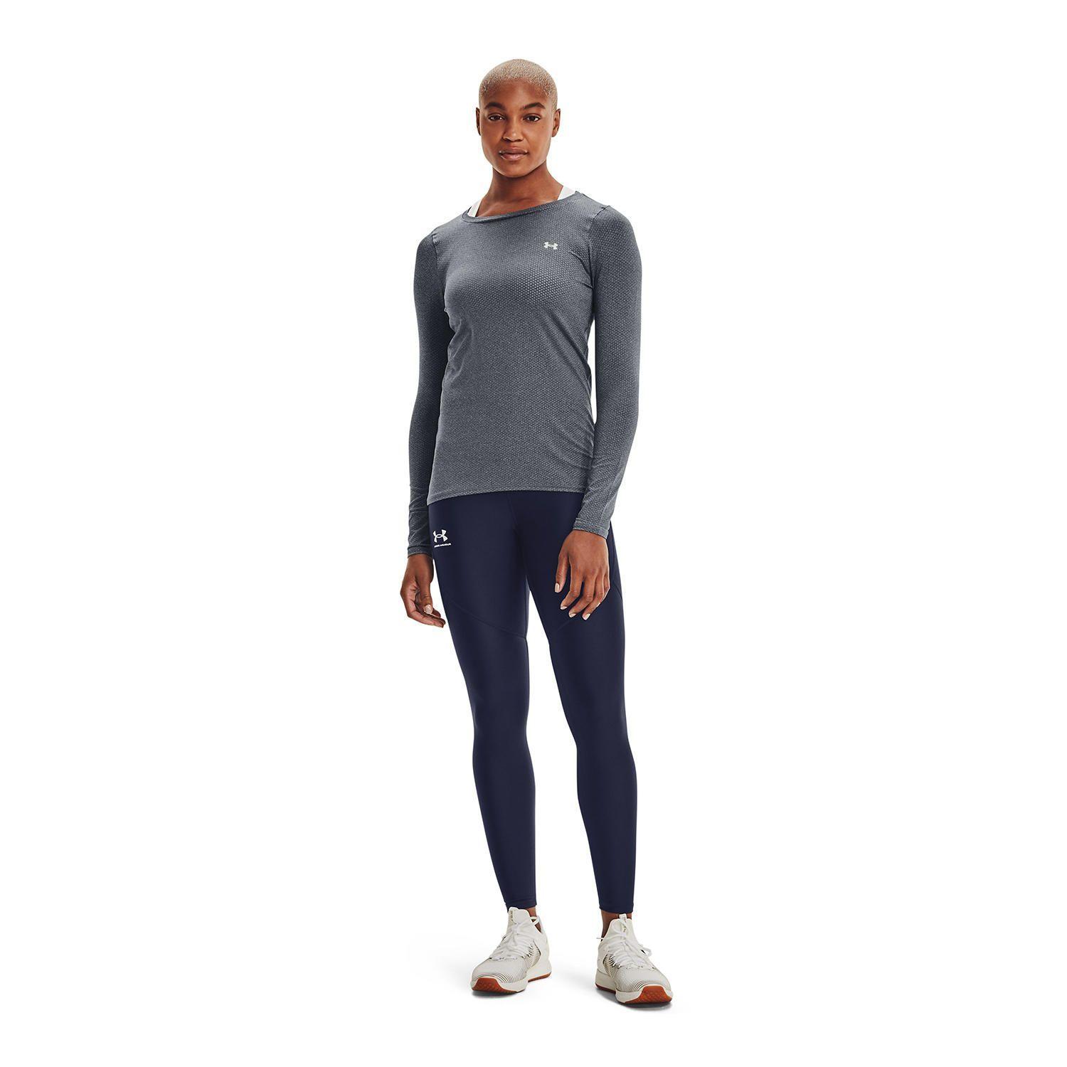Polera M/L Mujer UA Hg Armour Long Sl Gris-6