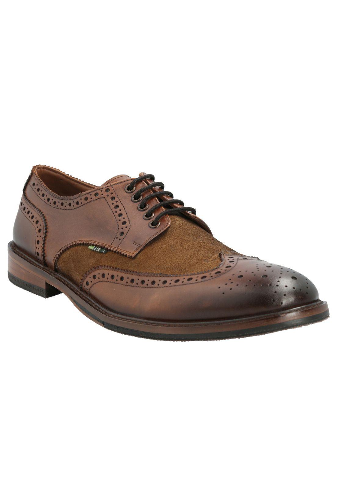 Zapato Cuero Hombre Monza Café -1