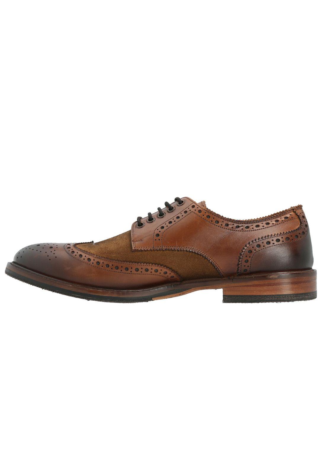 Zapato Cuero Hombre Monza Café -4