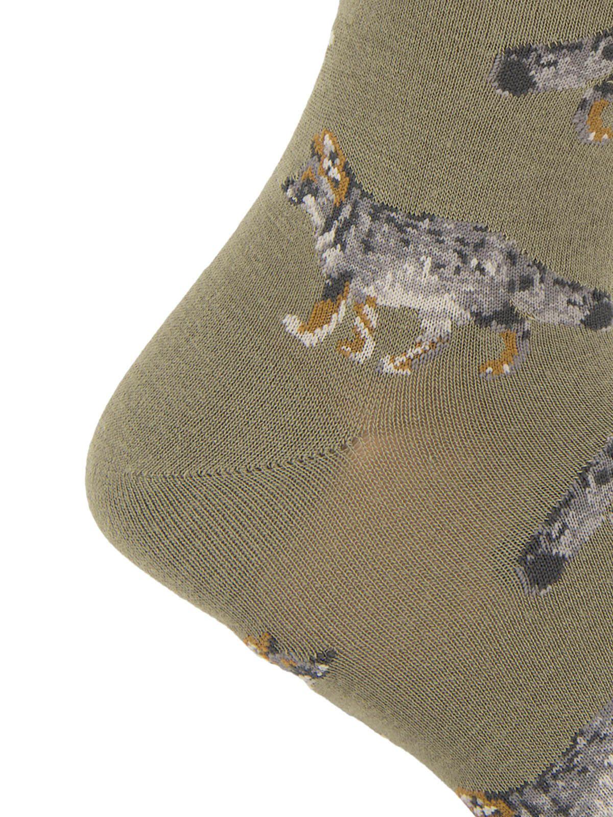 Calcetin Bambú Hombre Fox Verde-2