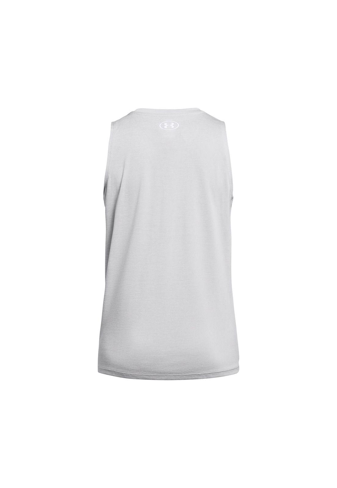 Polera sin mangas UA Tech Twist mujer Gris-1