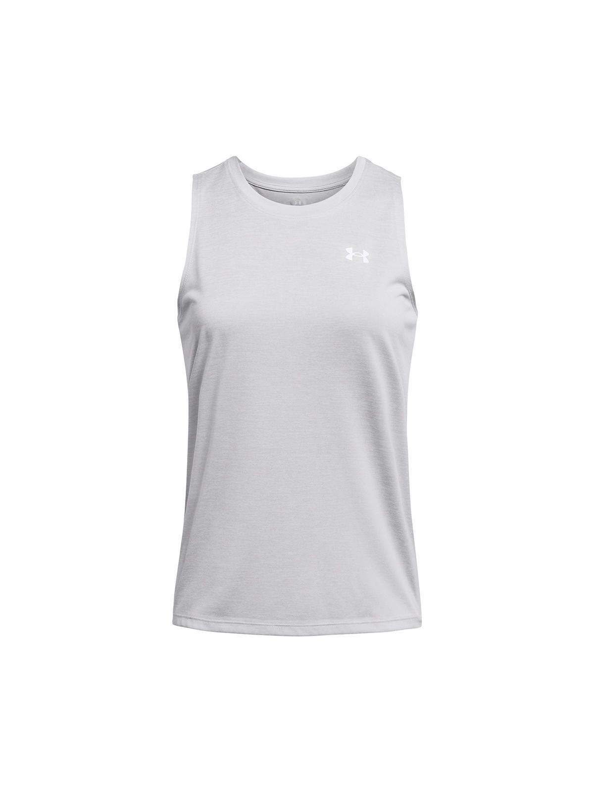 Polera sin mangas UA Tech Twist mujer Gris-0