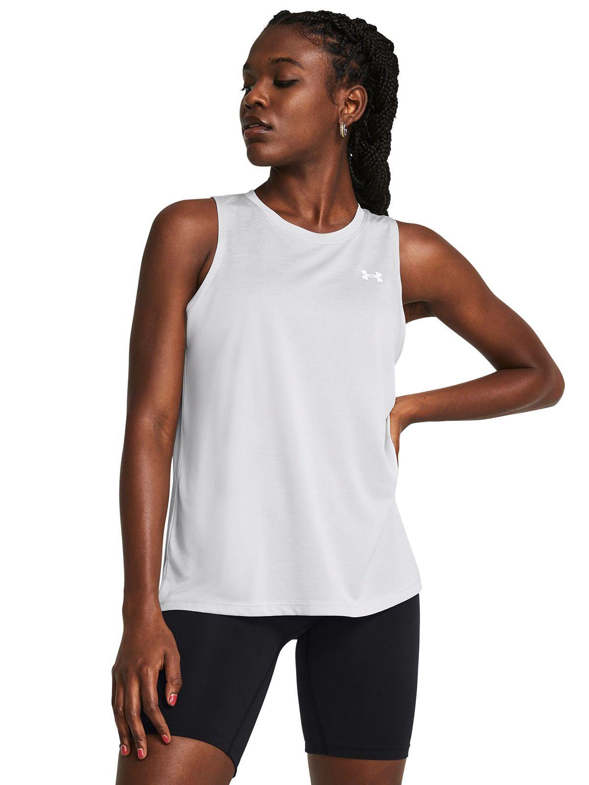 Polera sin mangas UA Tech Twist mujer Gris-3