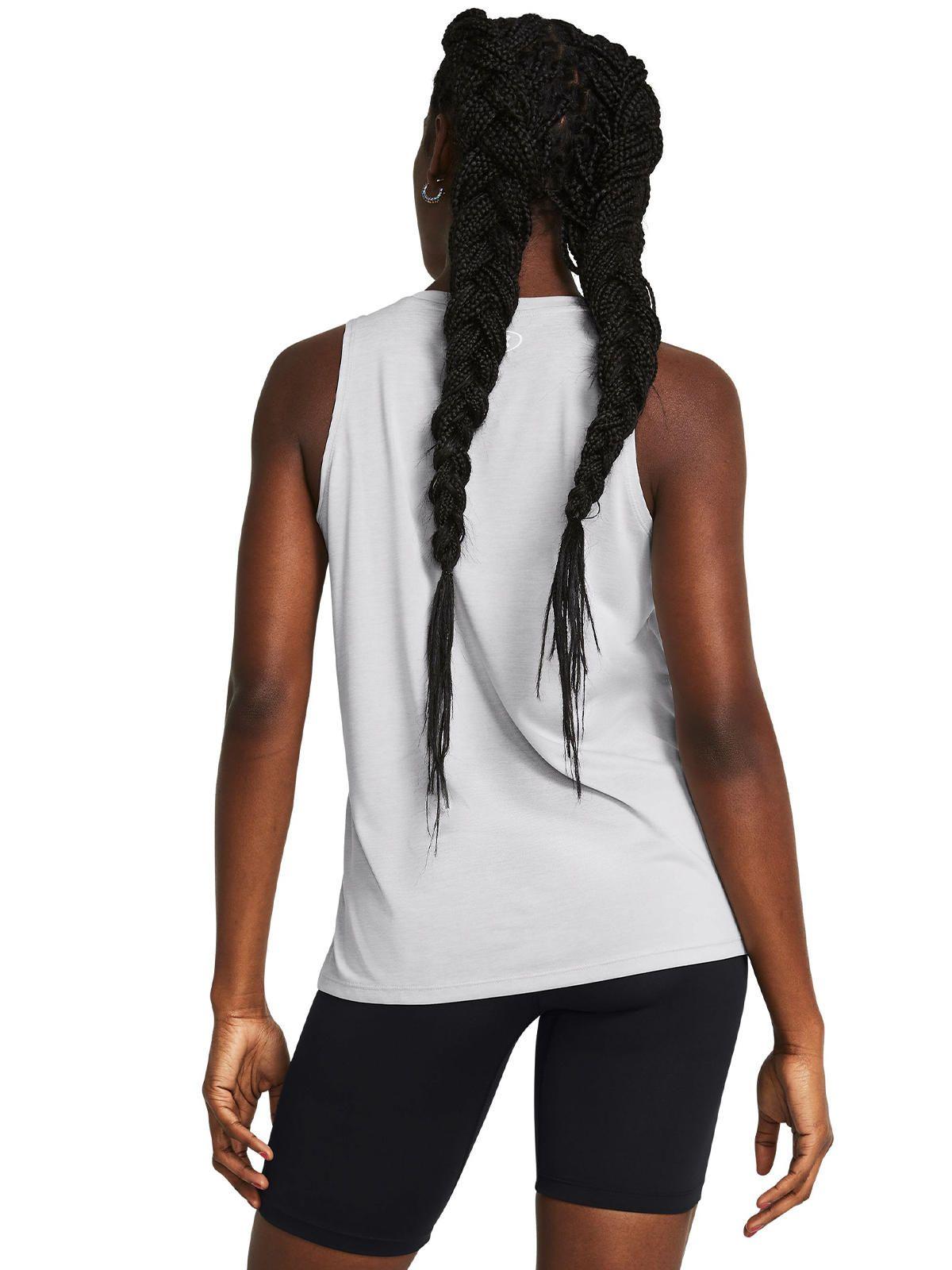 Polera sin mangas UA Tech Twist mujer Gris-4