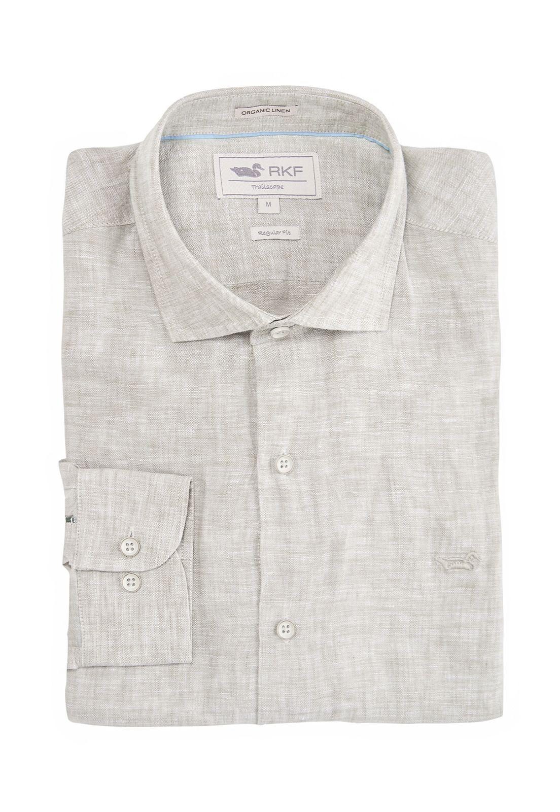 Camisa Lino Orgánico Linen Verde Hombre-0