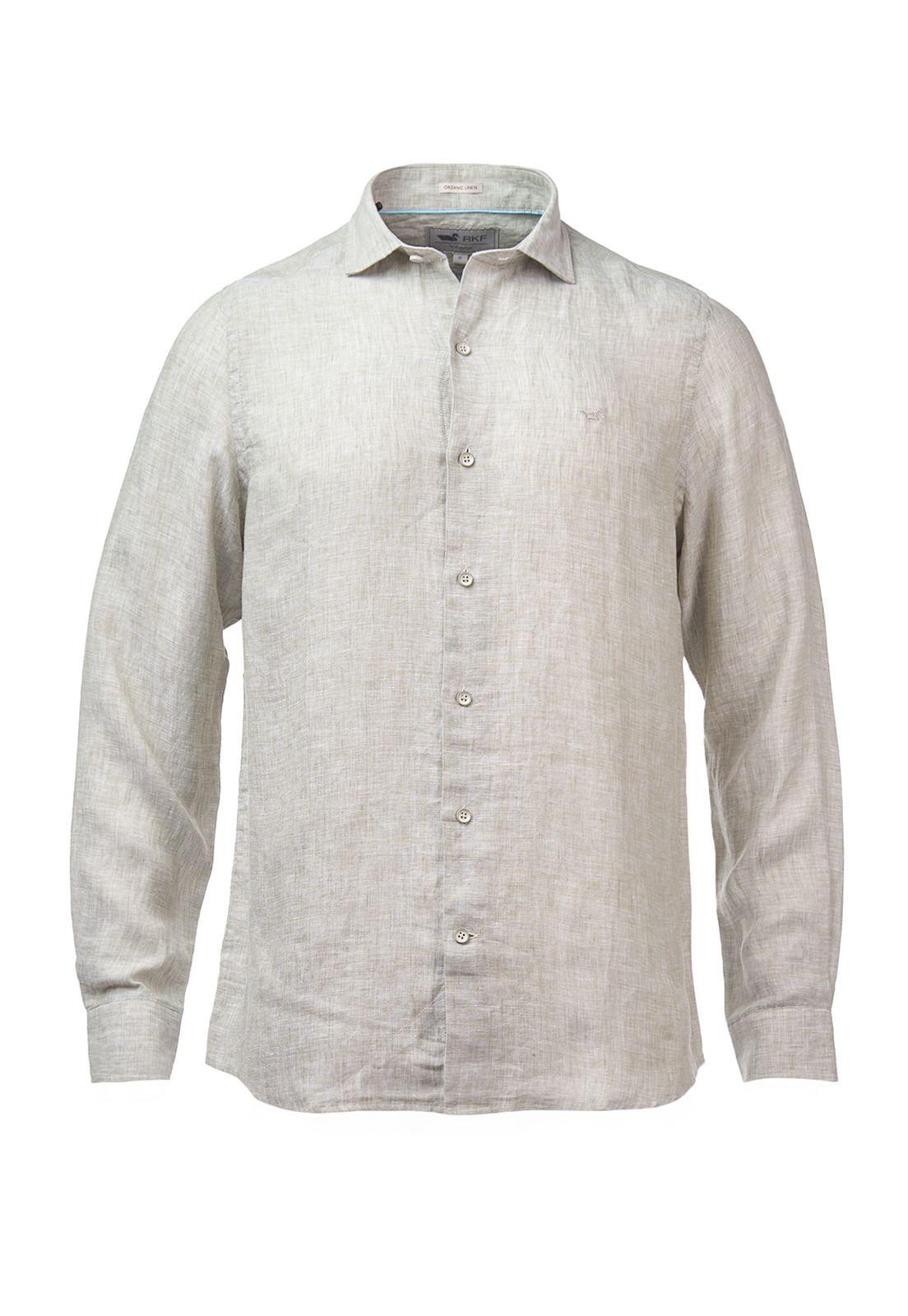 Camisa Lino Orgánico Linen Verde Hombre-1