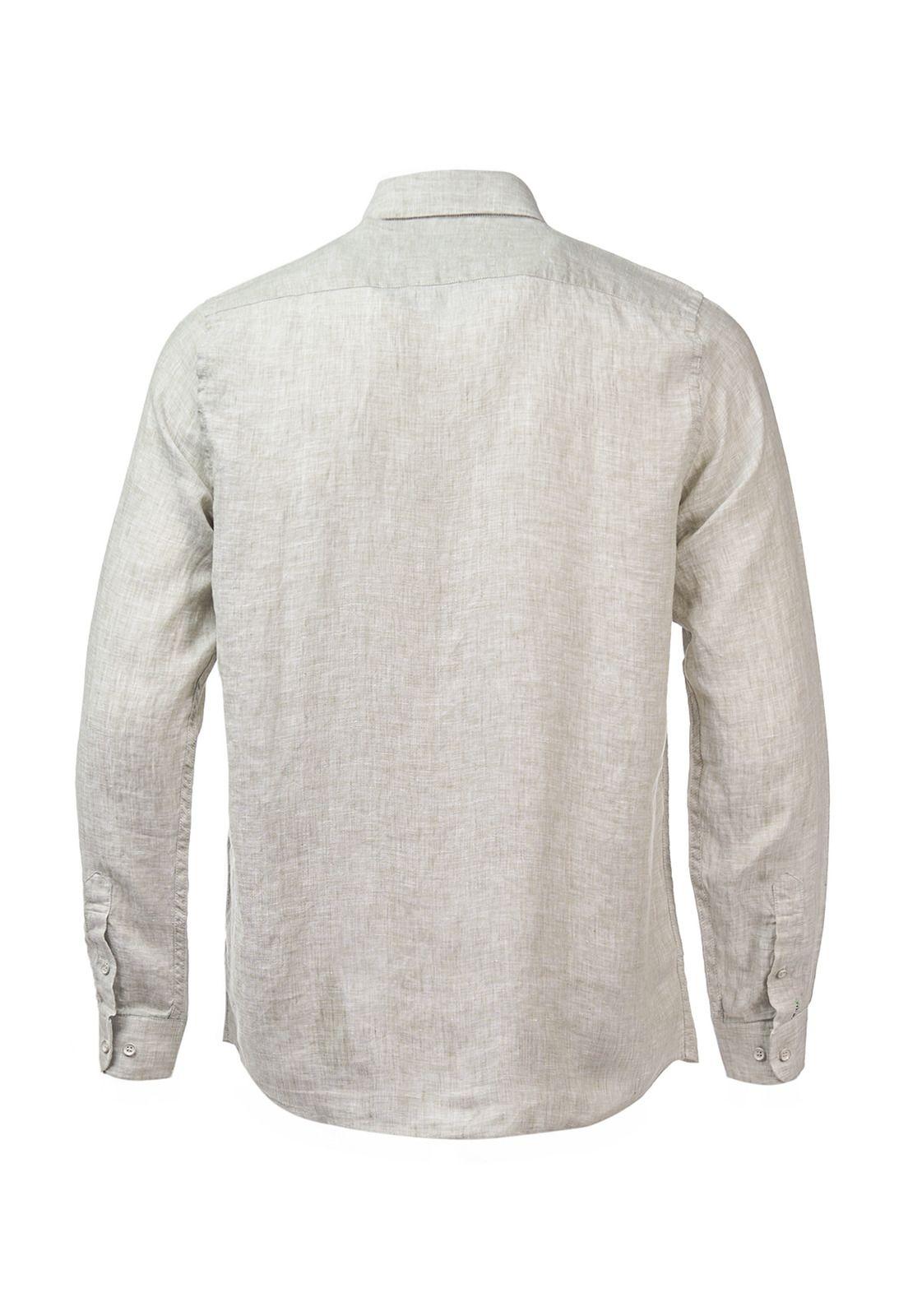 Camisa Lino Orgánico Linen Verde Hombre-3