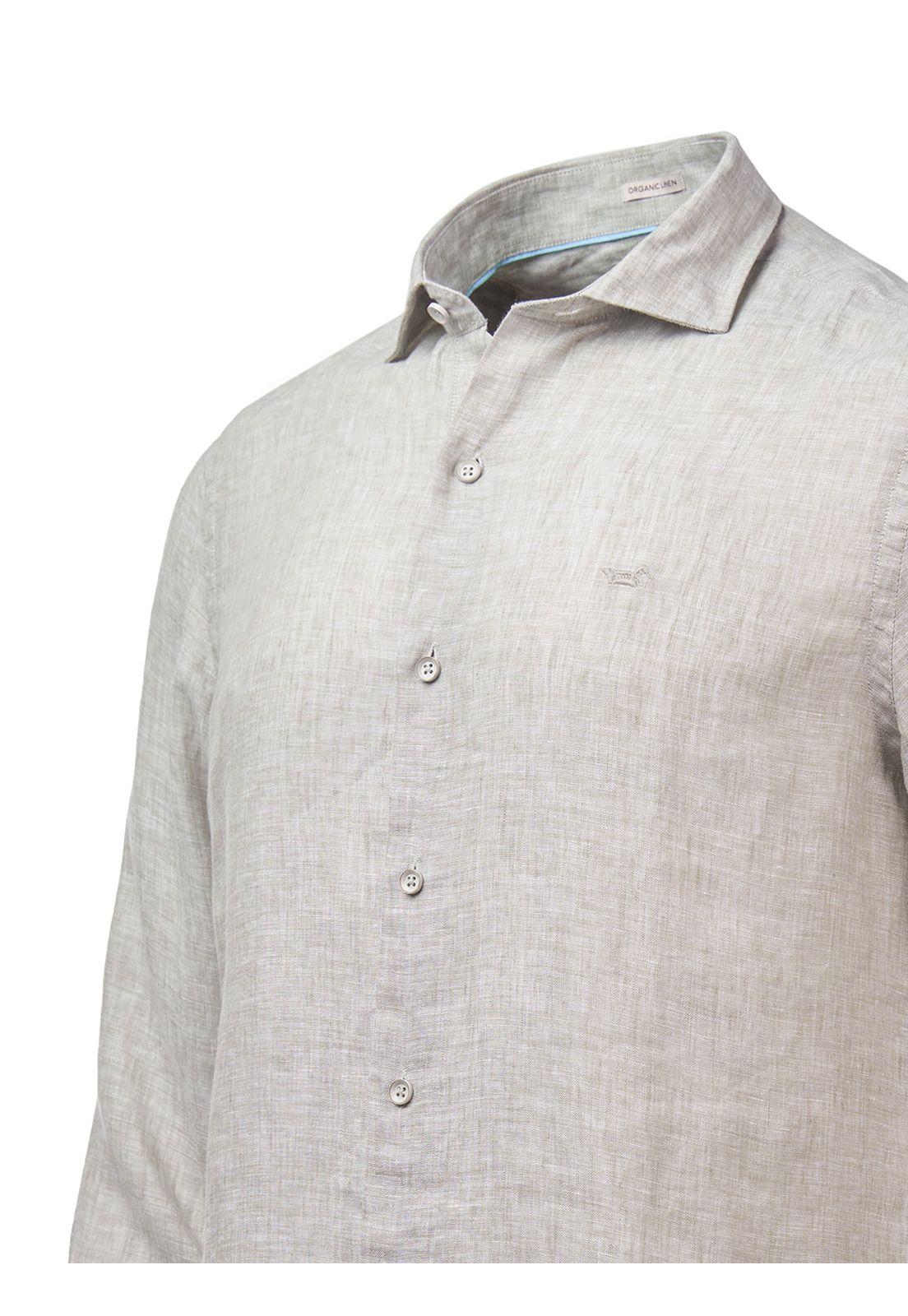 Camisa Lino Orgánico Linen Verde Hombre-4