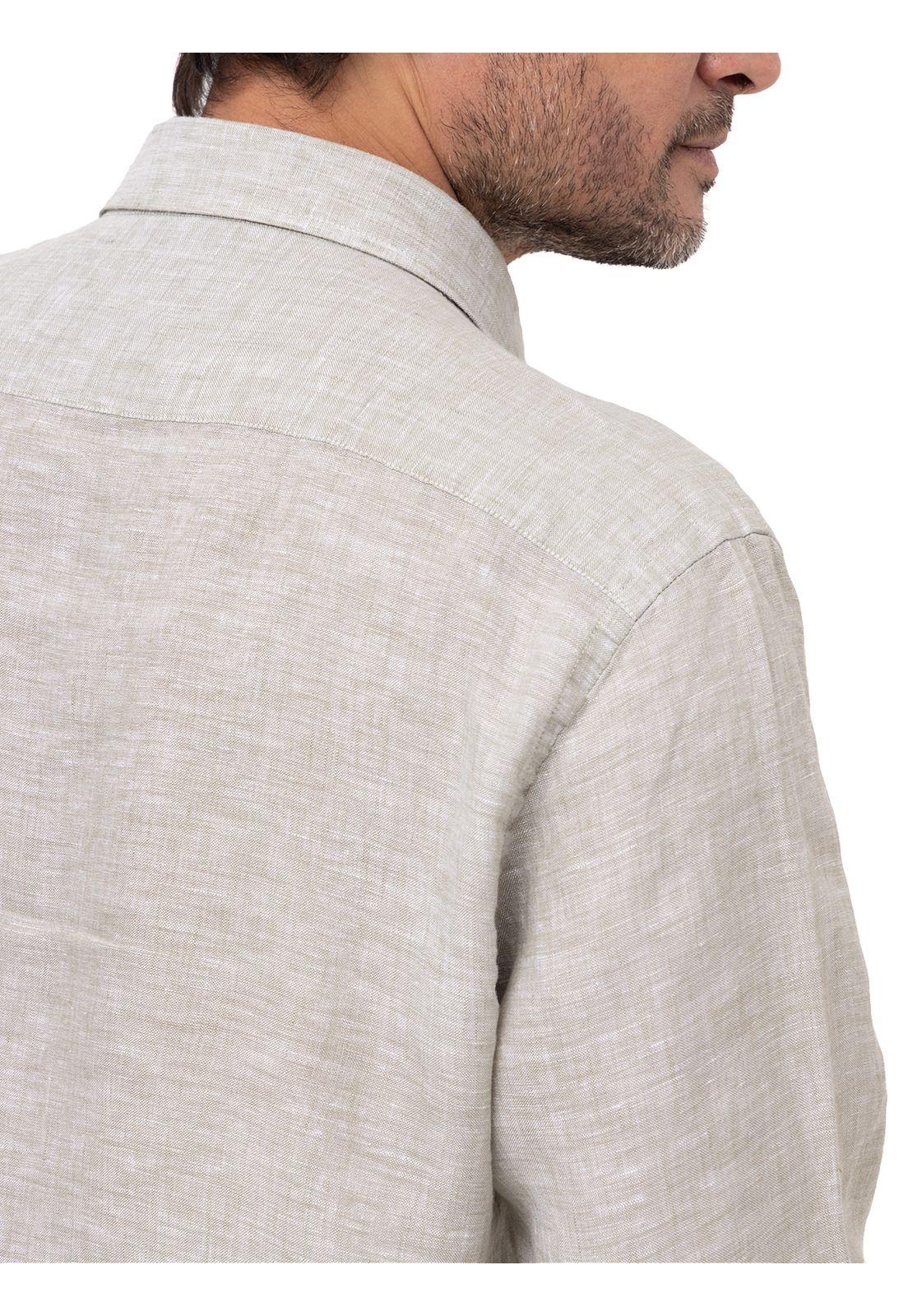 Camisa Lino Orgánico Linen Verde Hombre-5