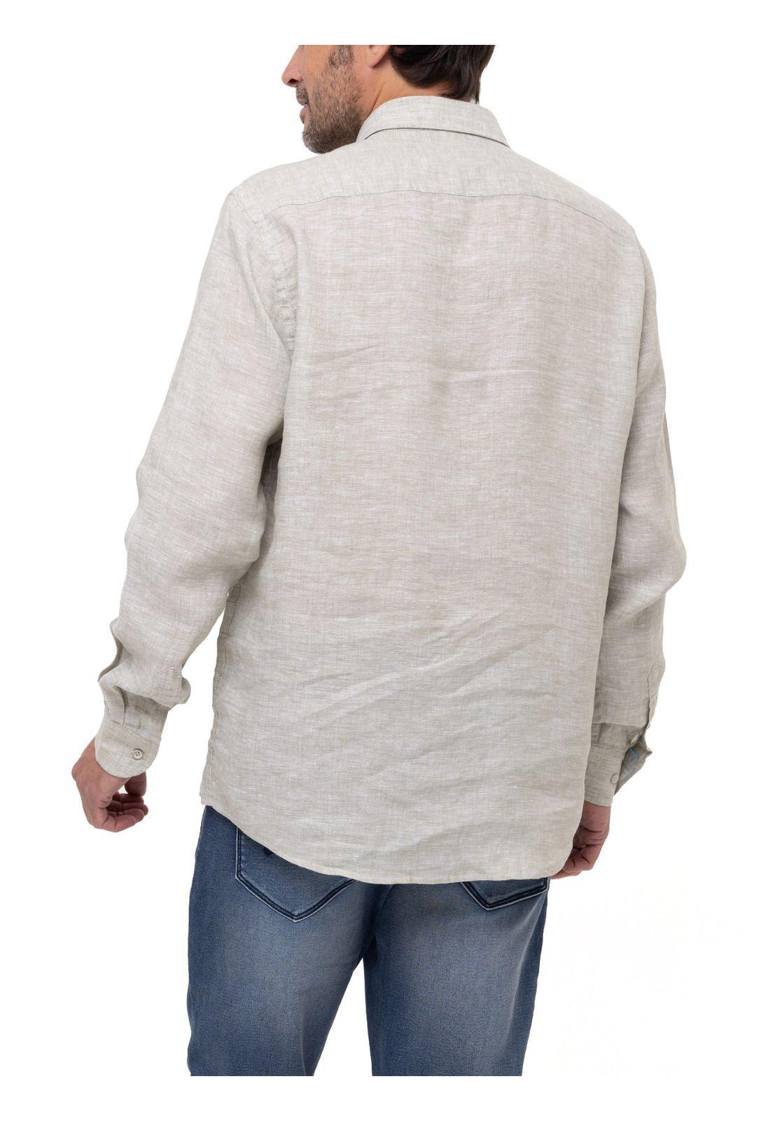 Camisa Lino Orgánico Linen Verde Hombre-7