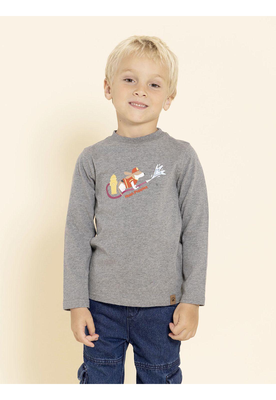 Polera Manga Larga Imagine Niño Gris-1