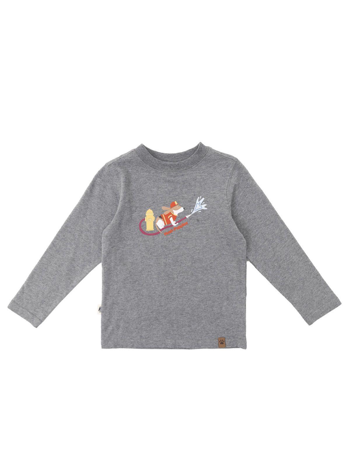 Polera Manga Larga Imagine Niño Gris-0