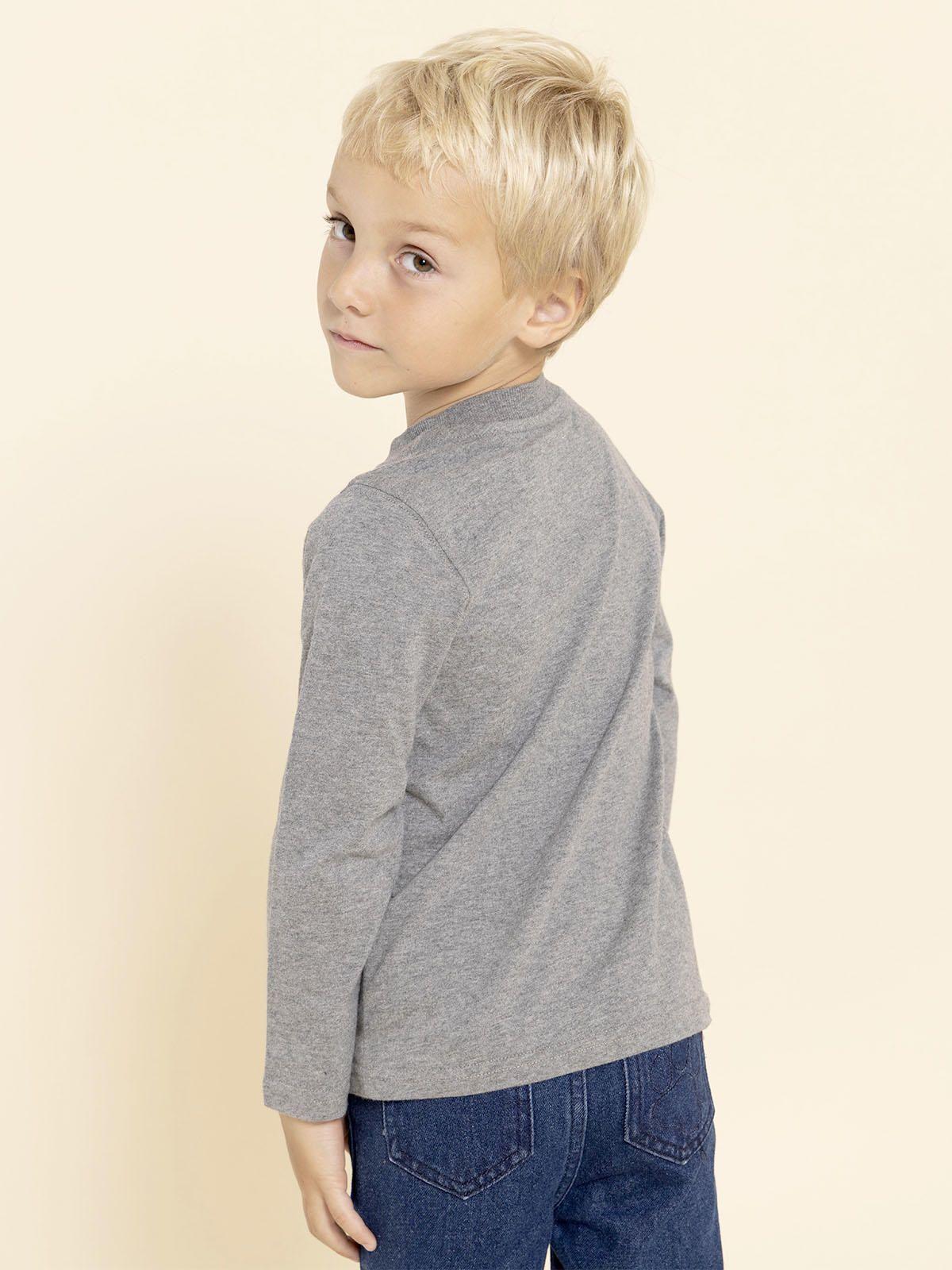 Polera Manga Larga Imagine Niño Gris-3