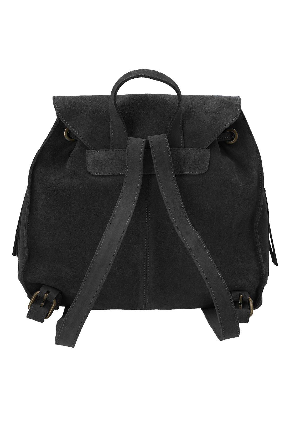 Mochila Cuero  Arantza Back Negro-2