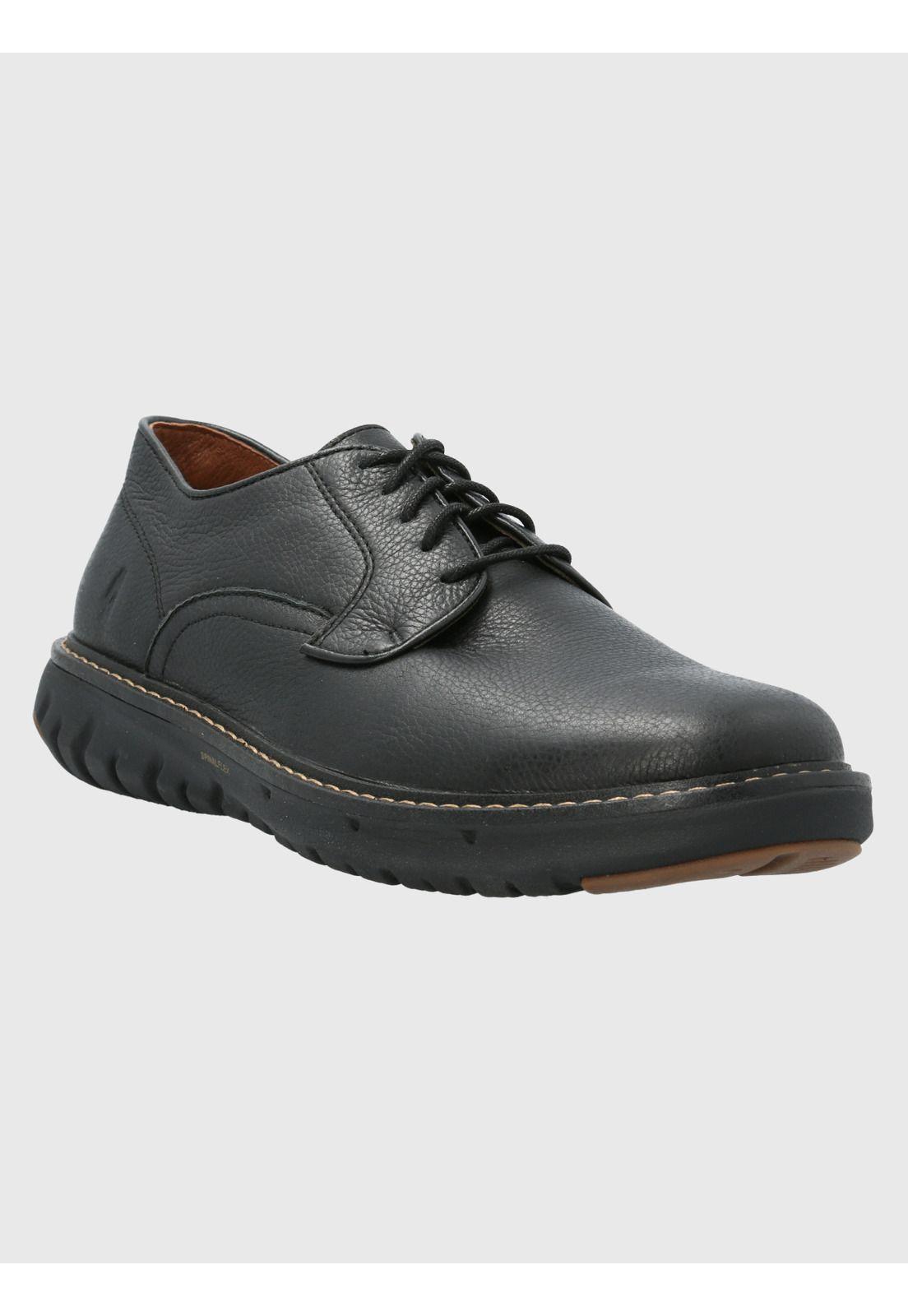 Zapato Cuero Hombre Smart Oxford Negro-0