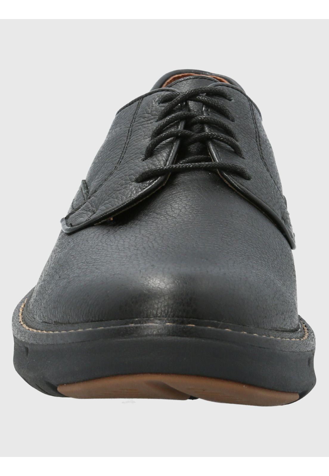 Zapato Cuero Hombre Smart Oxford Negro-3