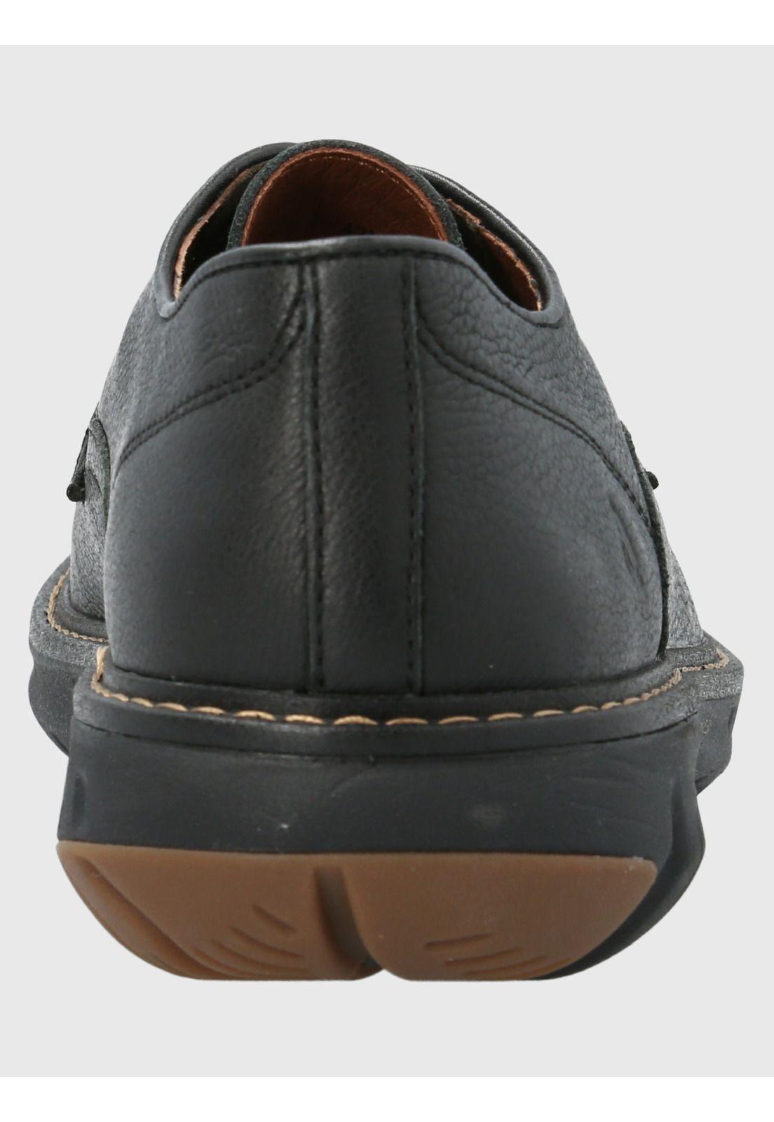 Zapato Cuero Hombre Smart Oxford Negro-6