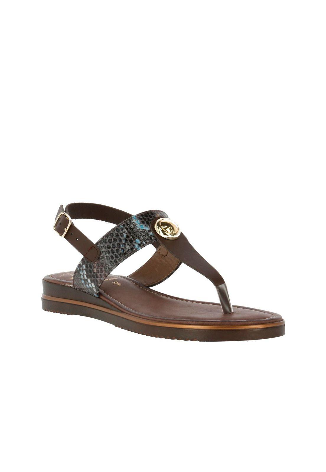 Sandalia Cuero Luciana Café-0