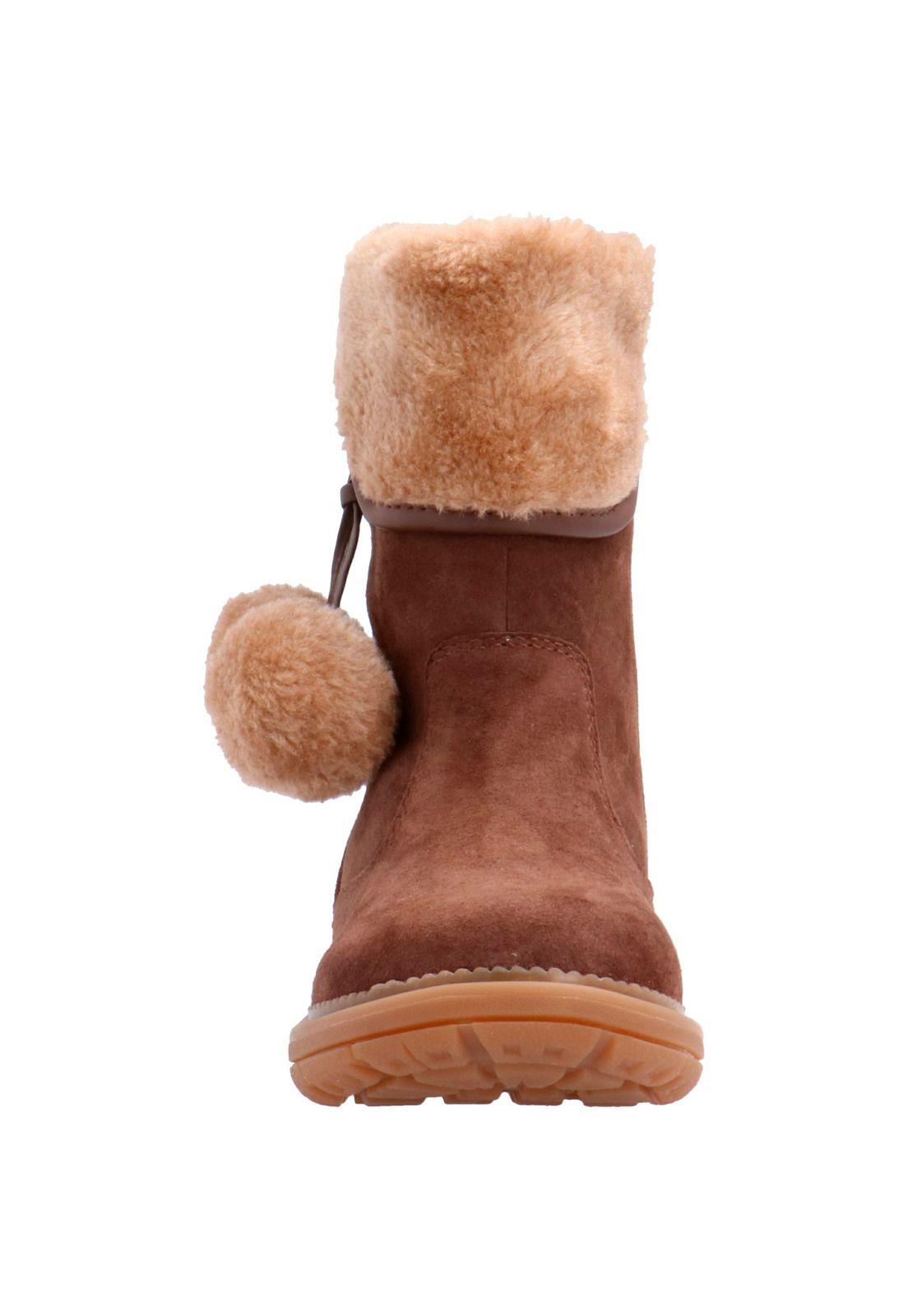 Bota Cuero Niña Sabri Café-2