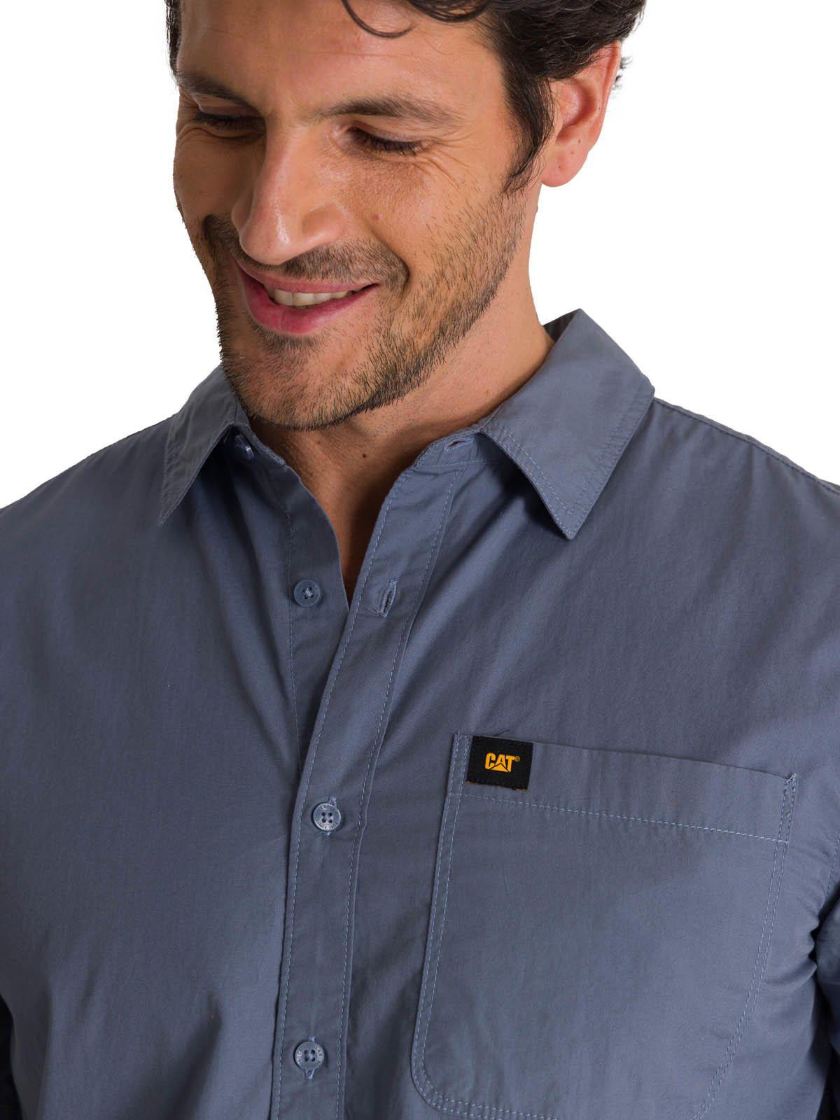 Camisa M/L Hombre Convertible Azul-4