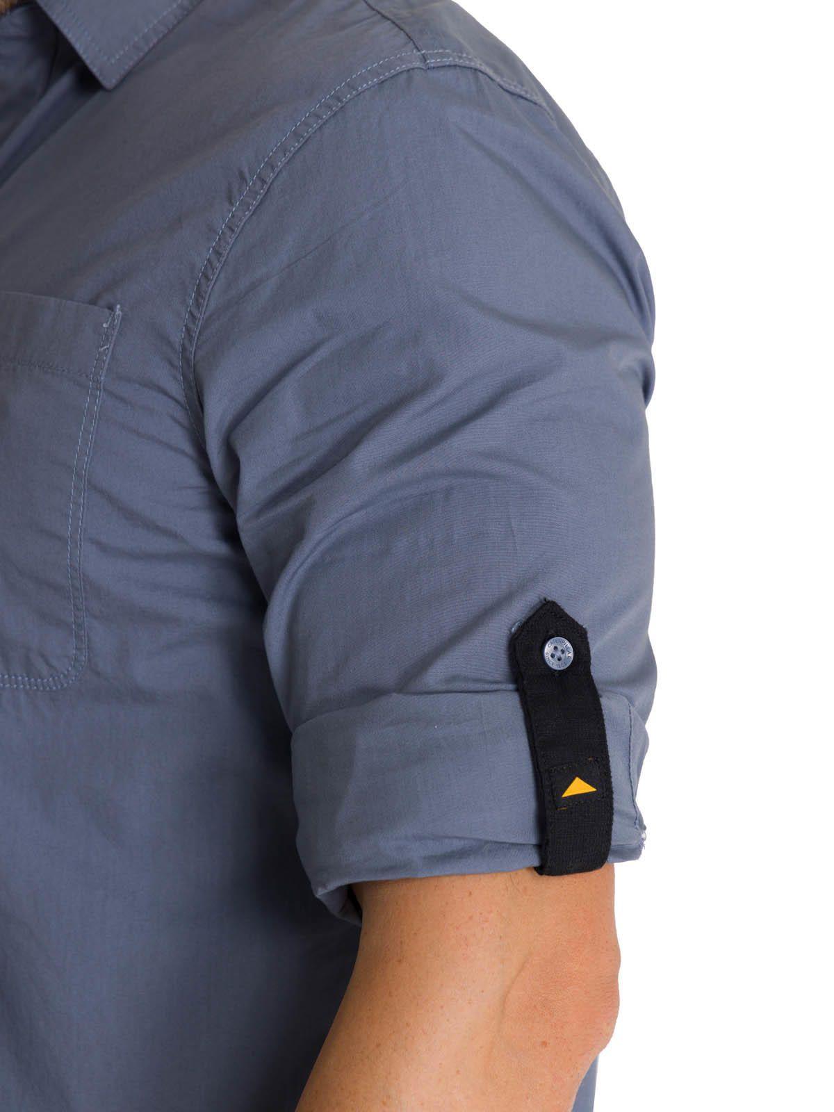 Camisa M/L Hombre Convertible Azul-5