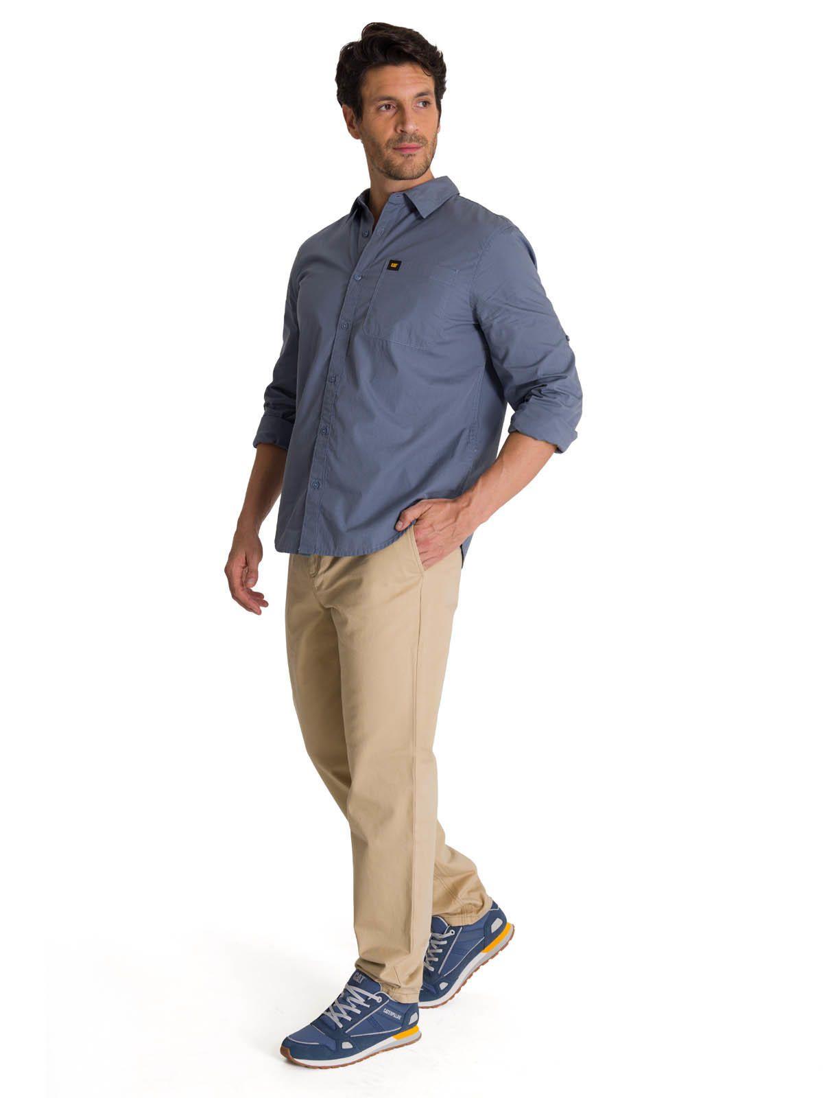 Camisa M/L Hombre Convertible Azul-6