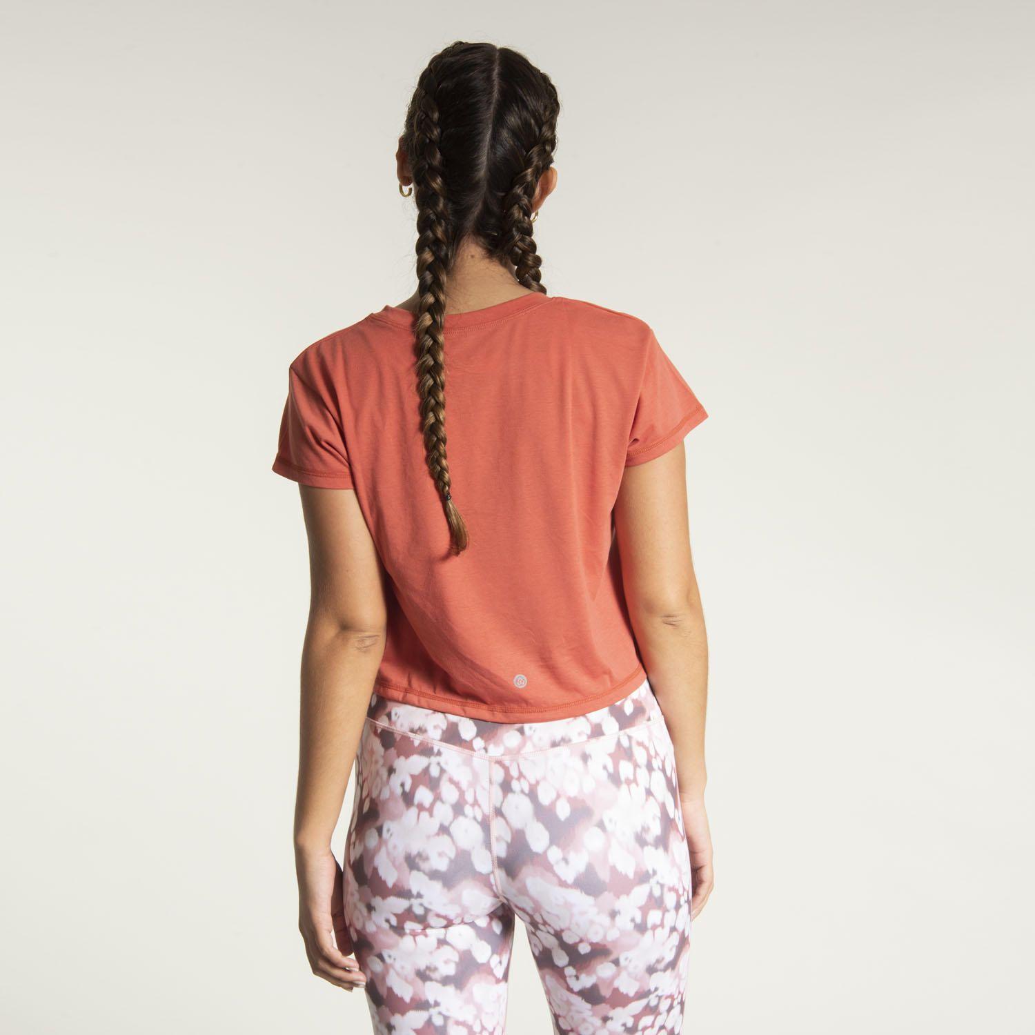 Polera M/C Mujer T-Shirt Maca Naranja Oscuro-1