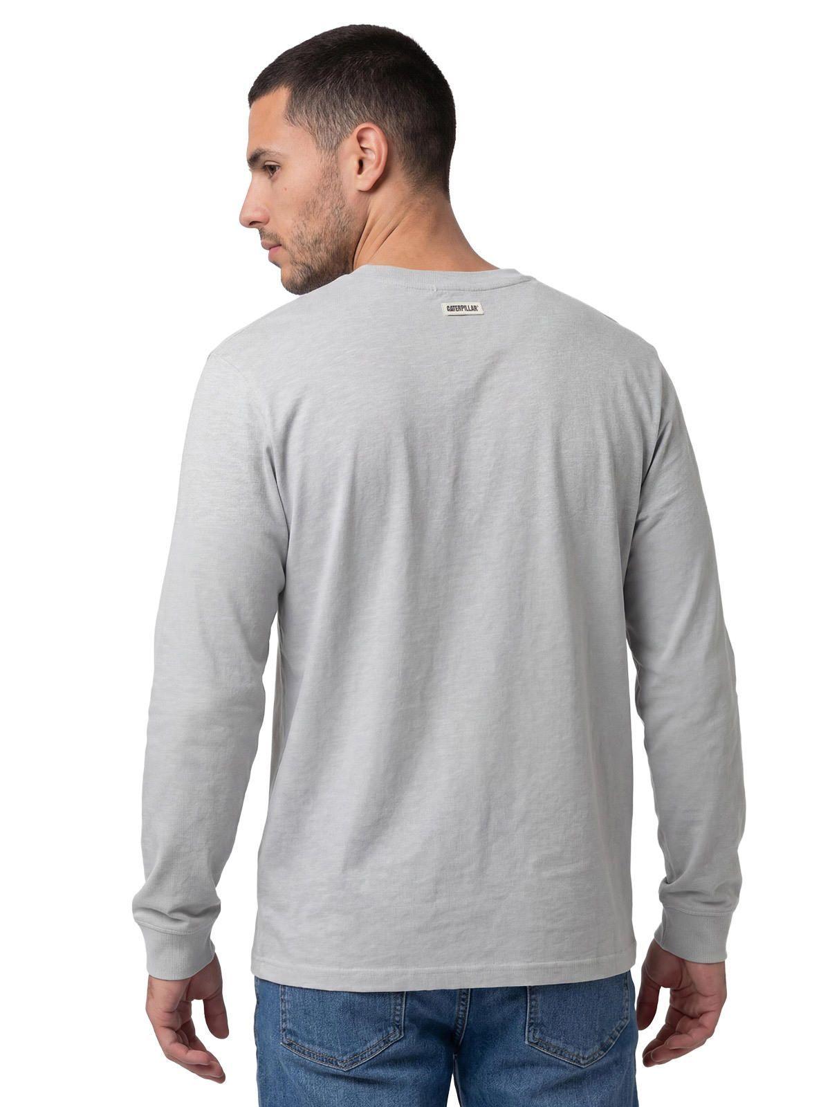 Polera Manga Larga Henley Hombre Slub Knit Gris-1