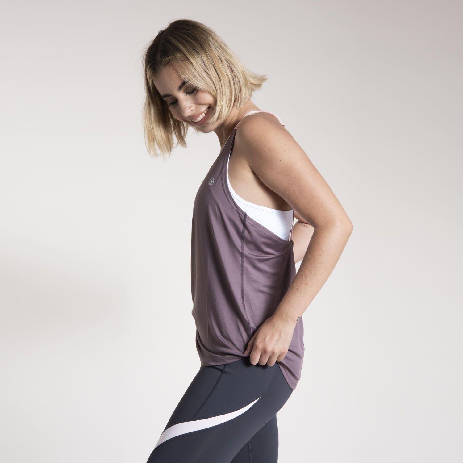 Polera S/M Mujer Training Tank Uva-1