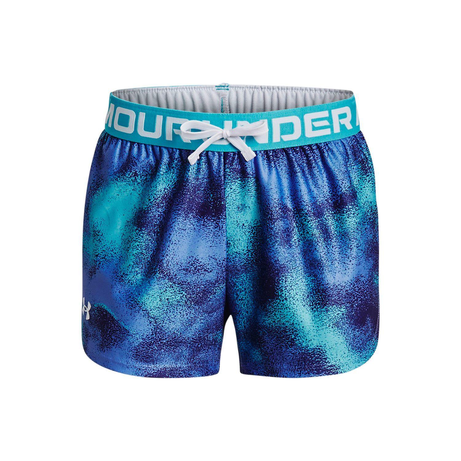 Shorts UA Play Up Printed para niña Azul-0