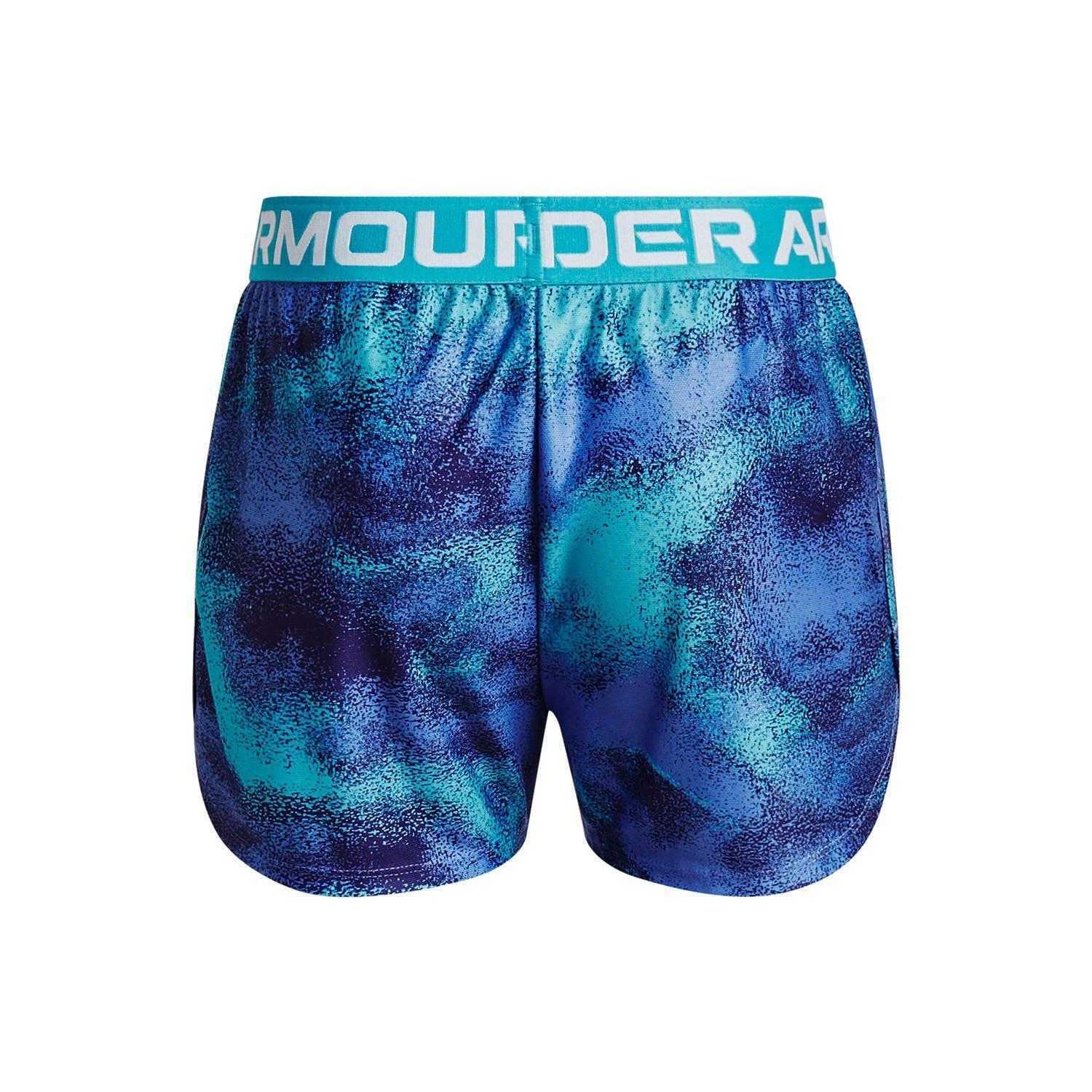 Shorts UA Play Up Printed para niña Azul-1
