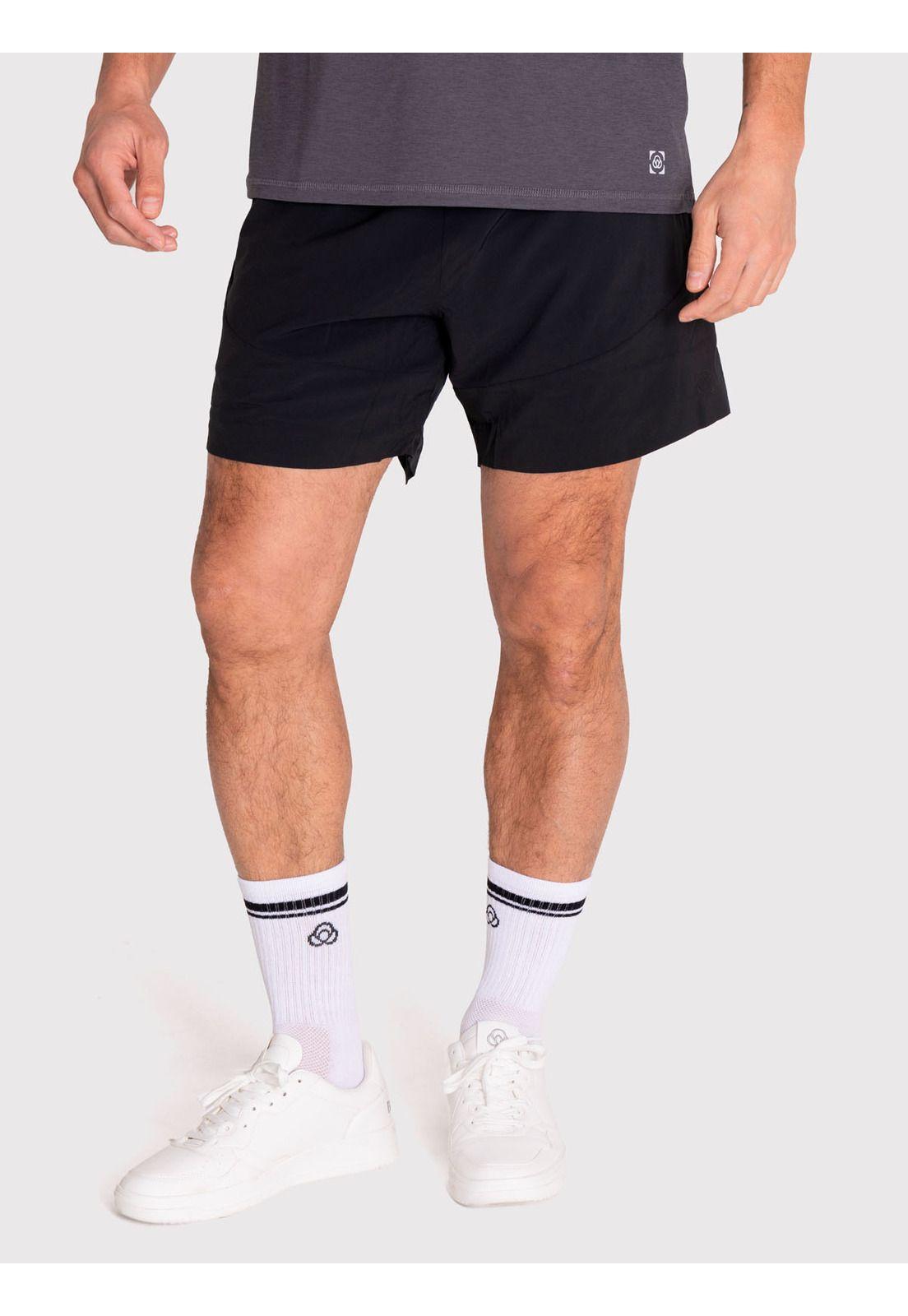Short deportivo Hombre 2-en-1 Negro-0