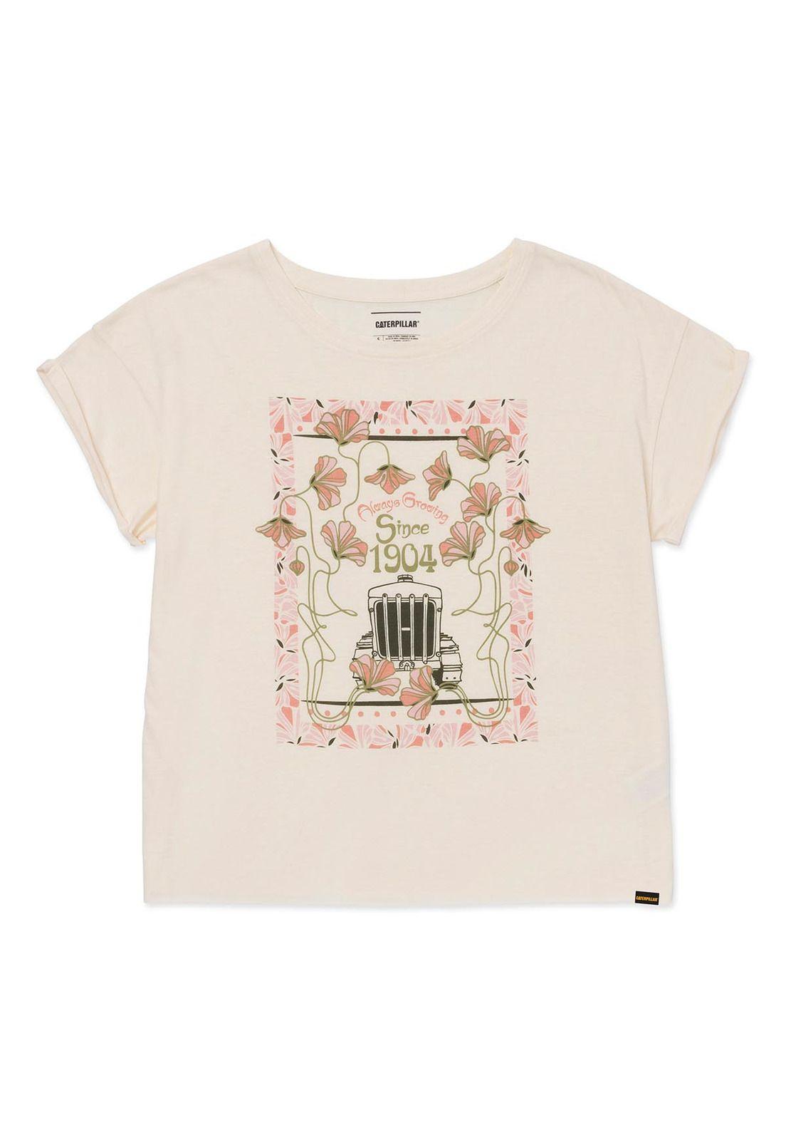 Polera Casual Relaxed Floral 5 Mujer Blanco-0
