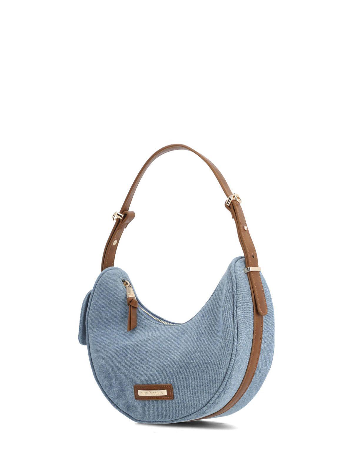 Cartera Textil Mujer Denham Hobo Azul-1