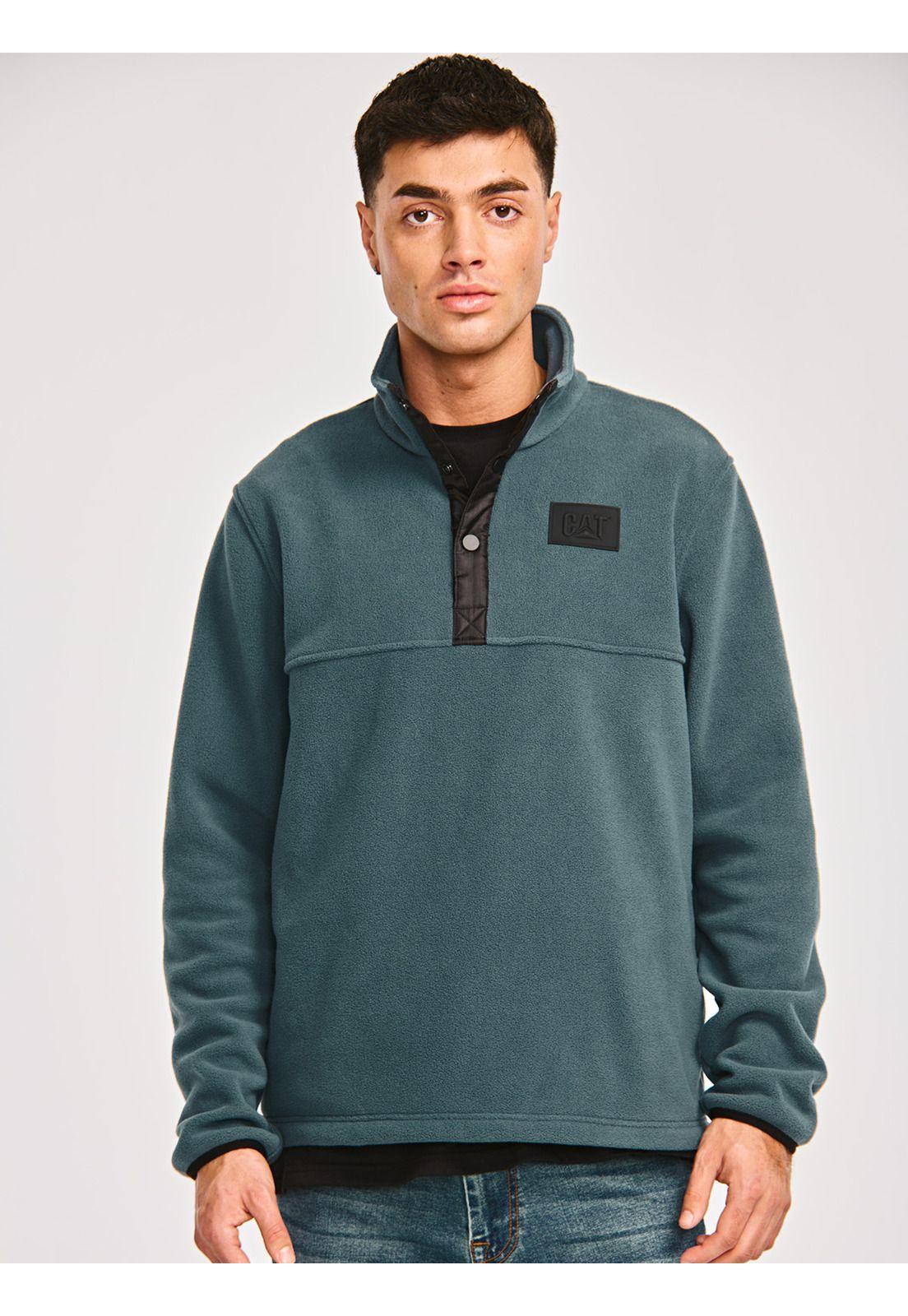 Polar Hombre Polar Fleece Half Snap Jacket Azul-0