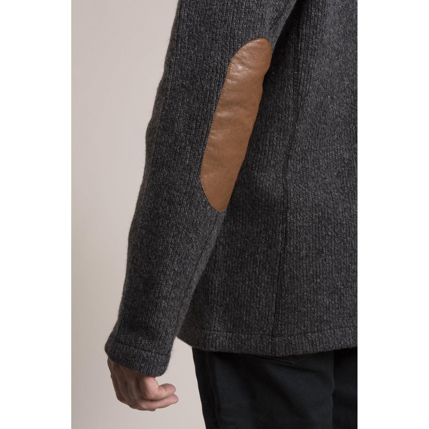 Chaqueta Hombre Lana Knitted Gris-2