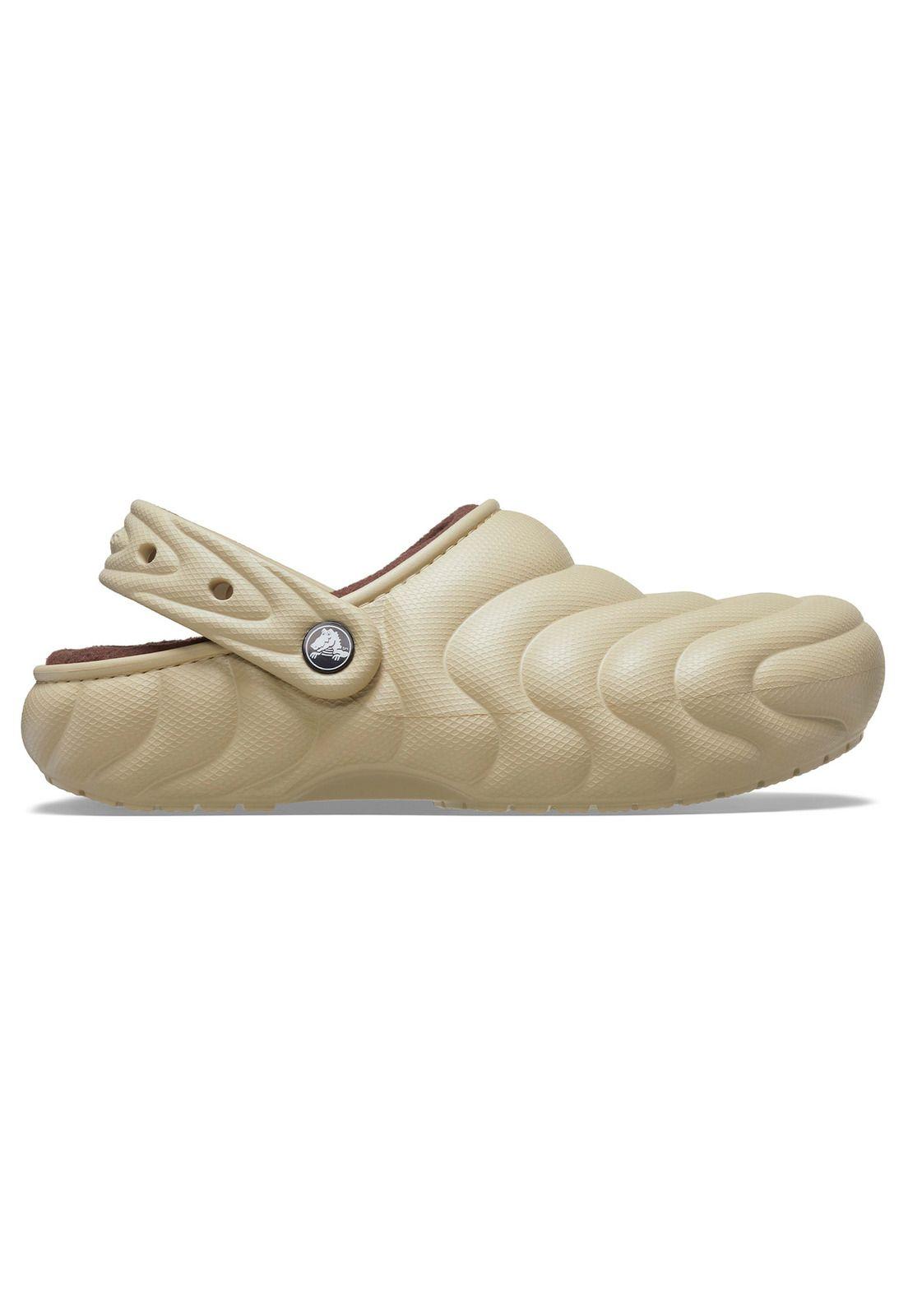 Zueco Crocs Hombre Lined Overpuff Clog Beige-0