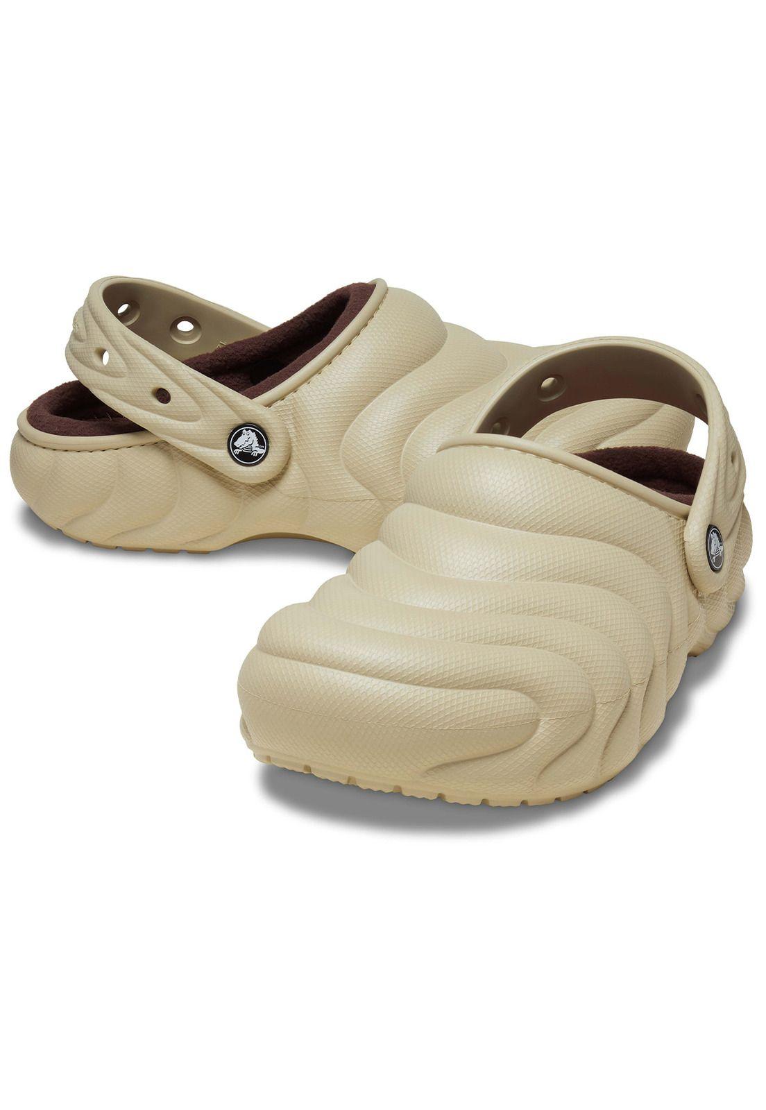Zueco Crocs Hombre Lined Overpuff Clog Beige-3