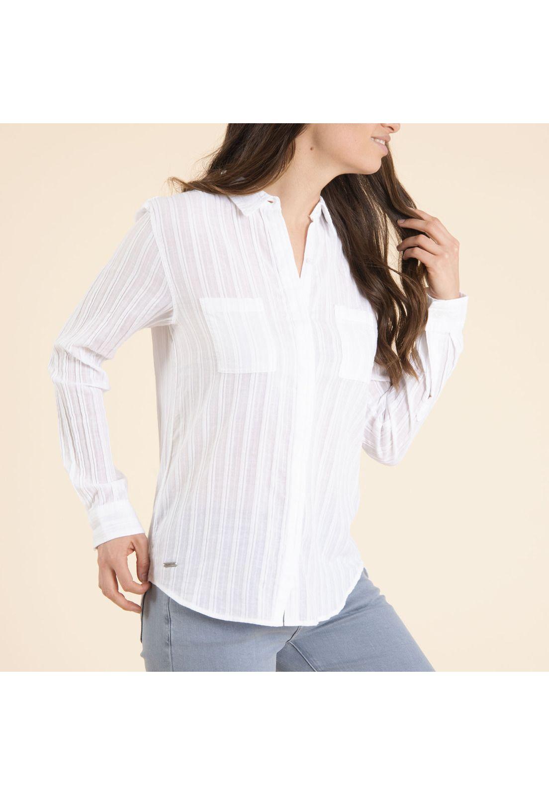 Blusa Algodón Orgánico Mujer Dalia Blanco-3