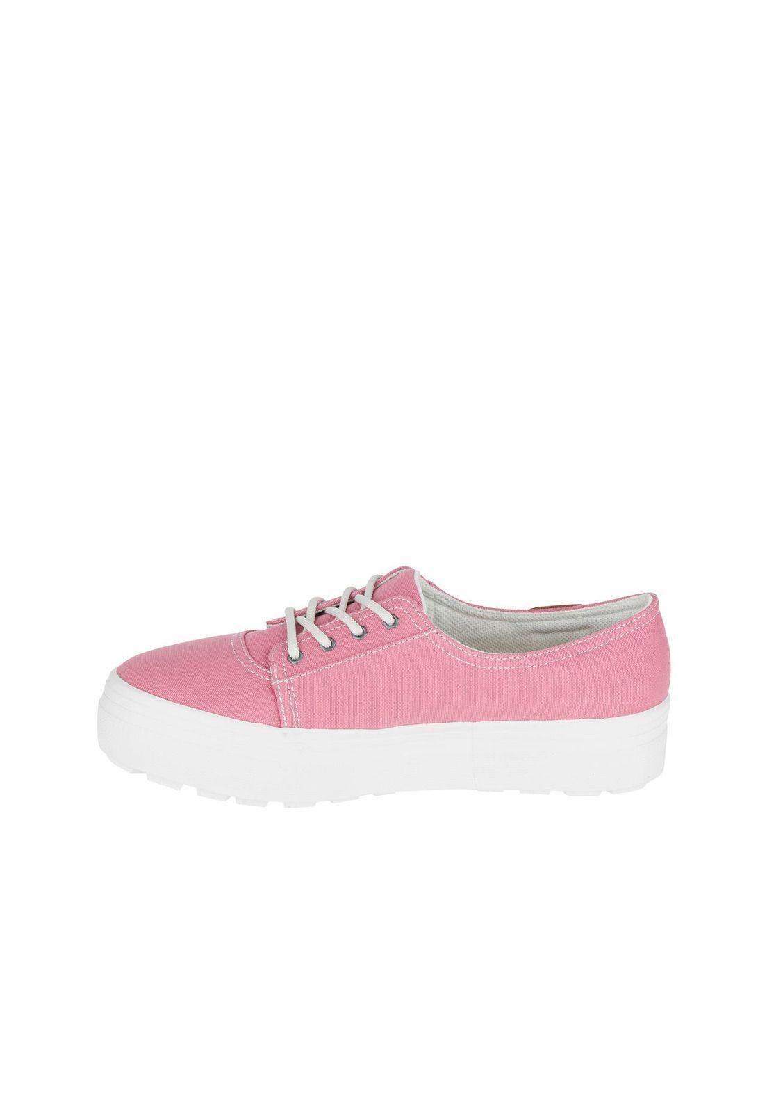 Zapatilla Mujer Casual Wrap Up Canvas Rojo-2