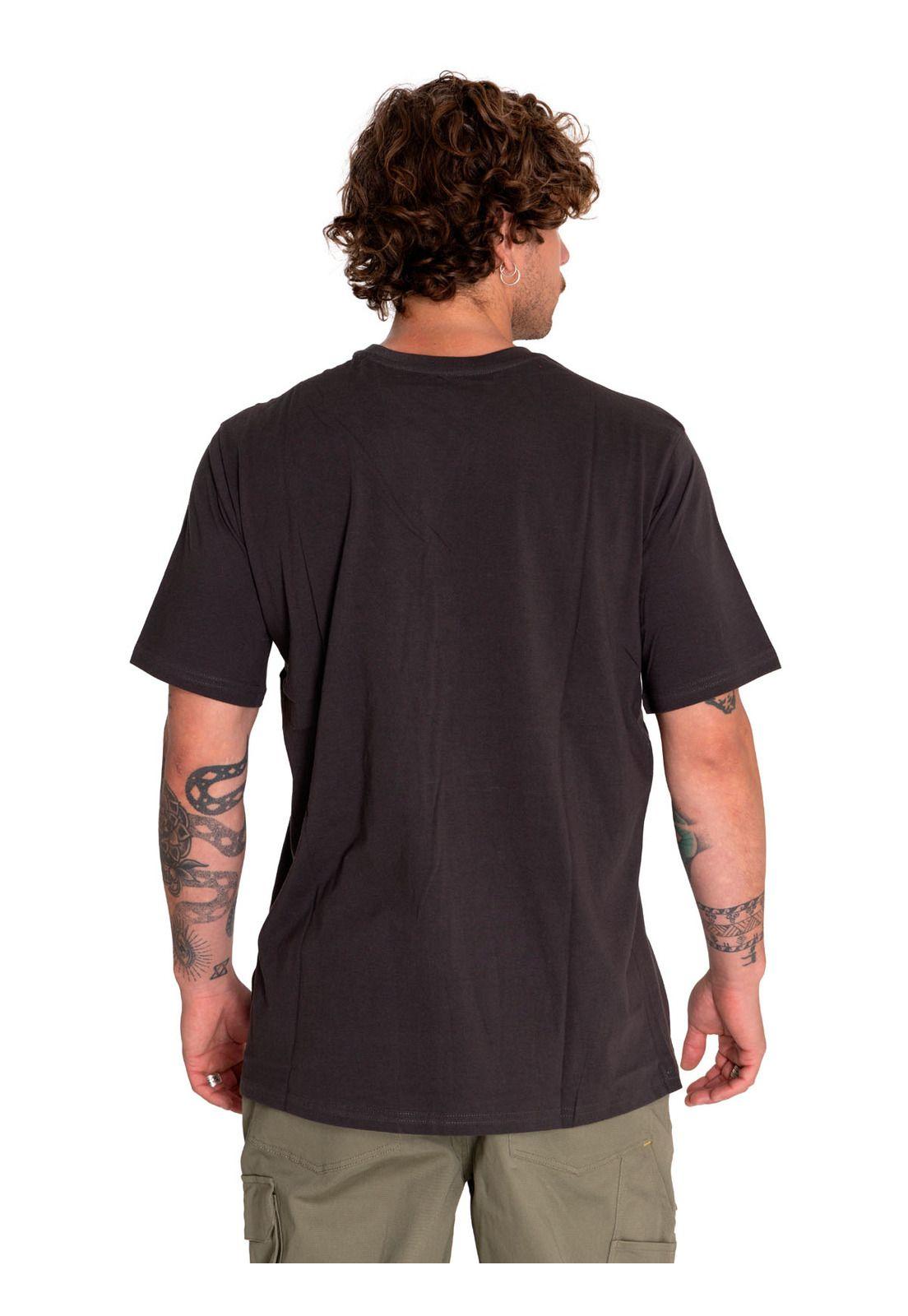 Polera Manga Corta Hombre Urban Camo Graphic Negro-3