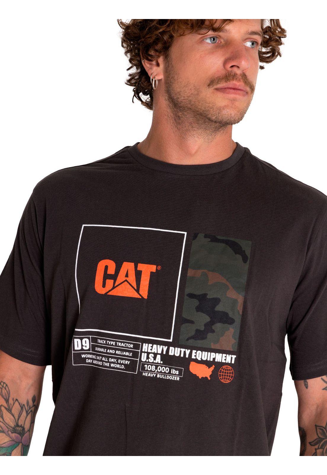 Polera Manga Corta Hombre Urban Camo Graphic Negro-4