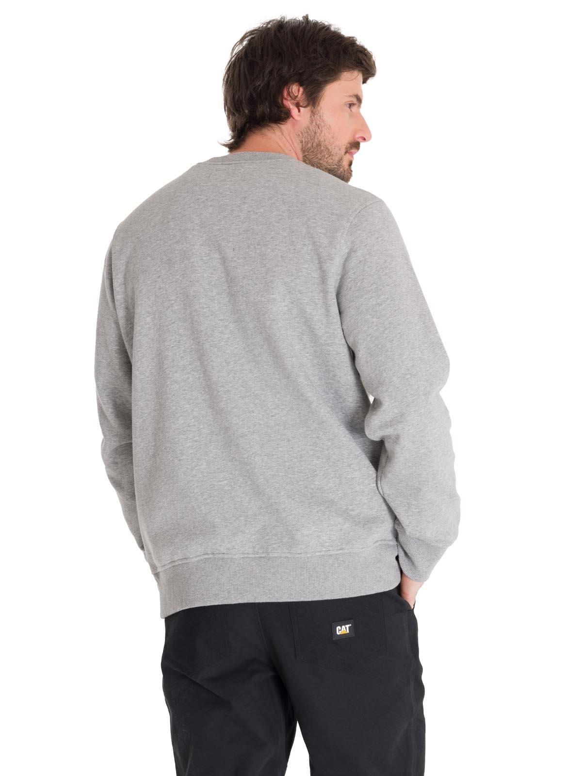 Polerón Cat Logo Crewneck Unisex Gris Cat-3