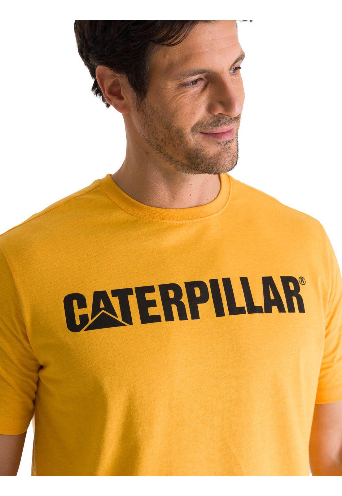 Polera Manga Corta Hombre Logoerpillar Amarillo-4