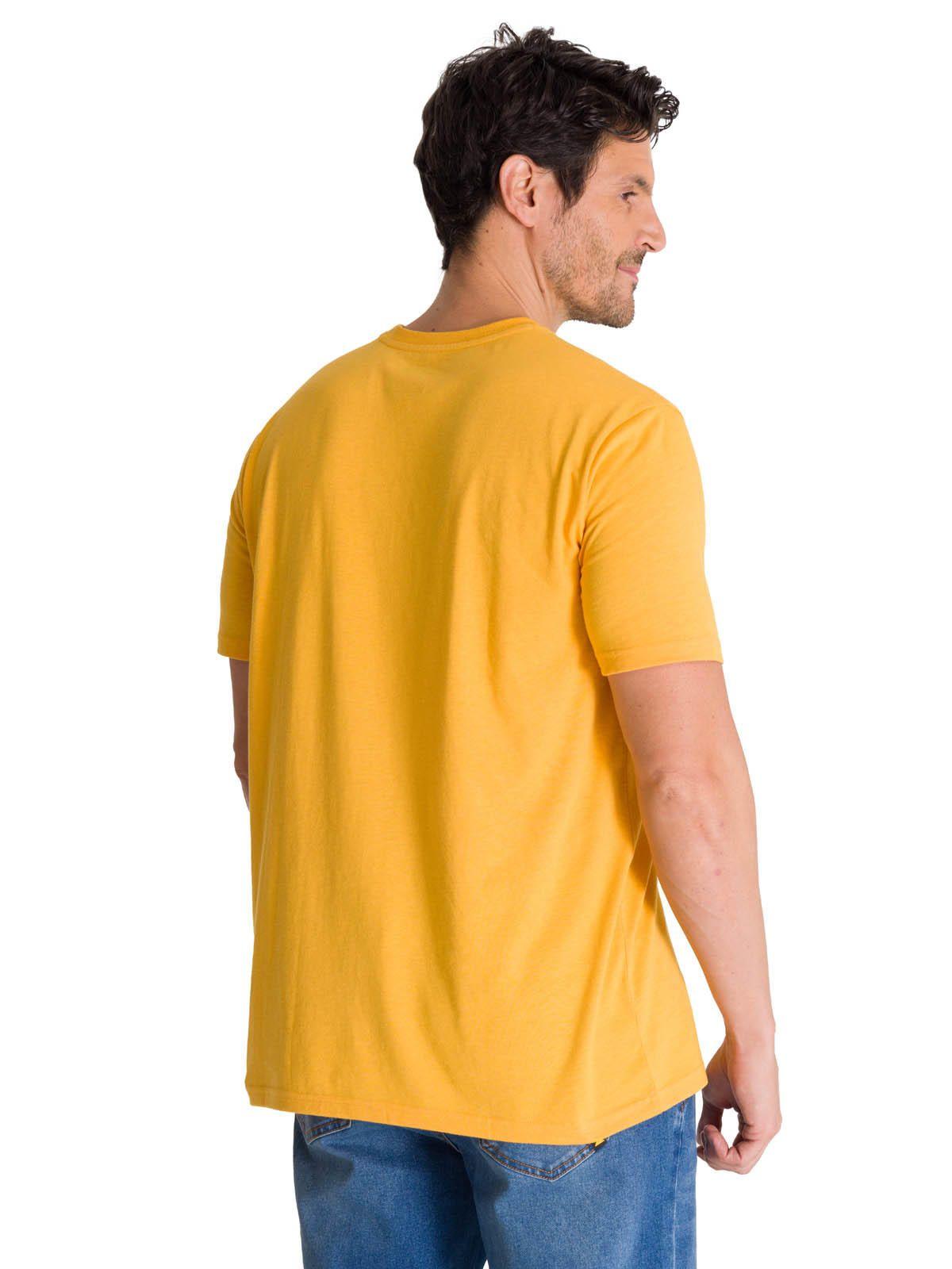 Polera Manga Corta Hombre Logoerpillar Amarillo-3