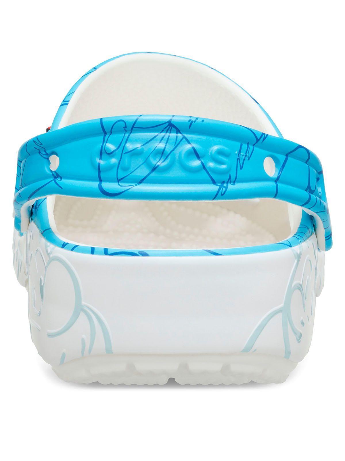 Zueco Crocs Mujer Smurfs Classic Clog Celeste-7