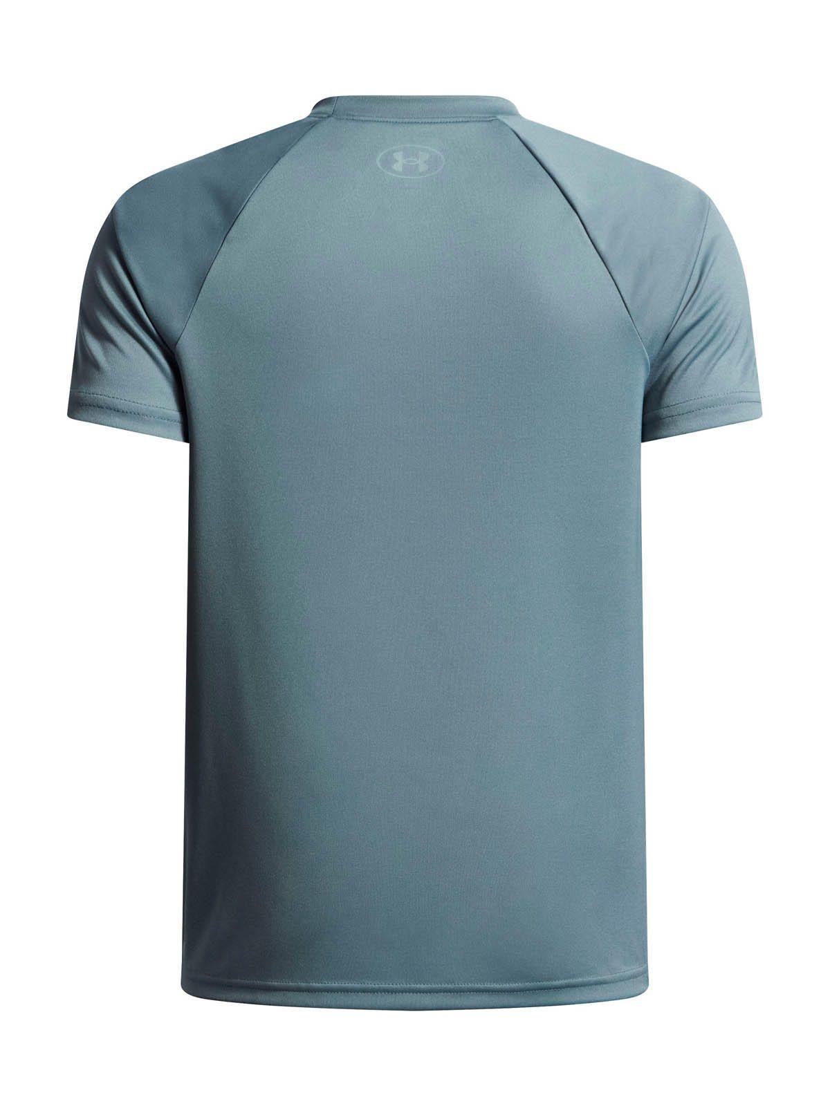 Polera Manga Corta Training para Niño Tech Hybrid print Azul -1